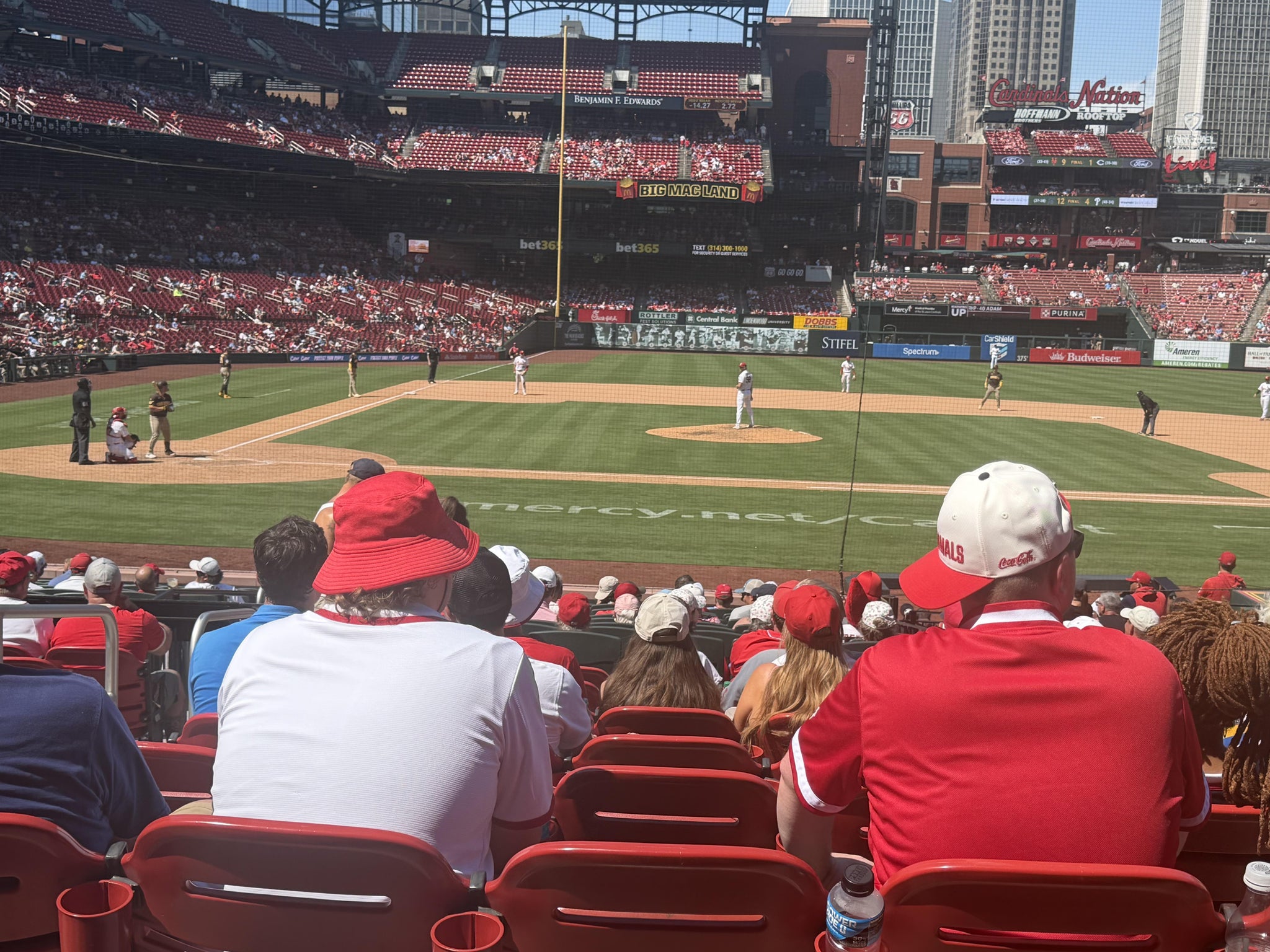 Real Fan View taken from Home Field Box 145 at Busch Stadium by West B