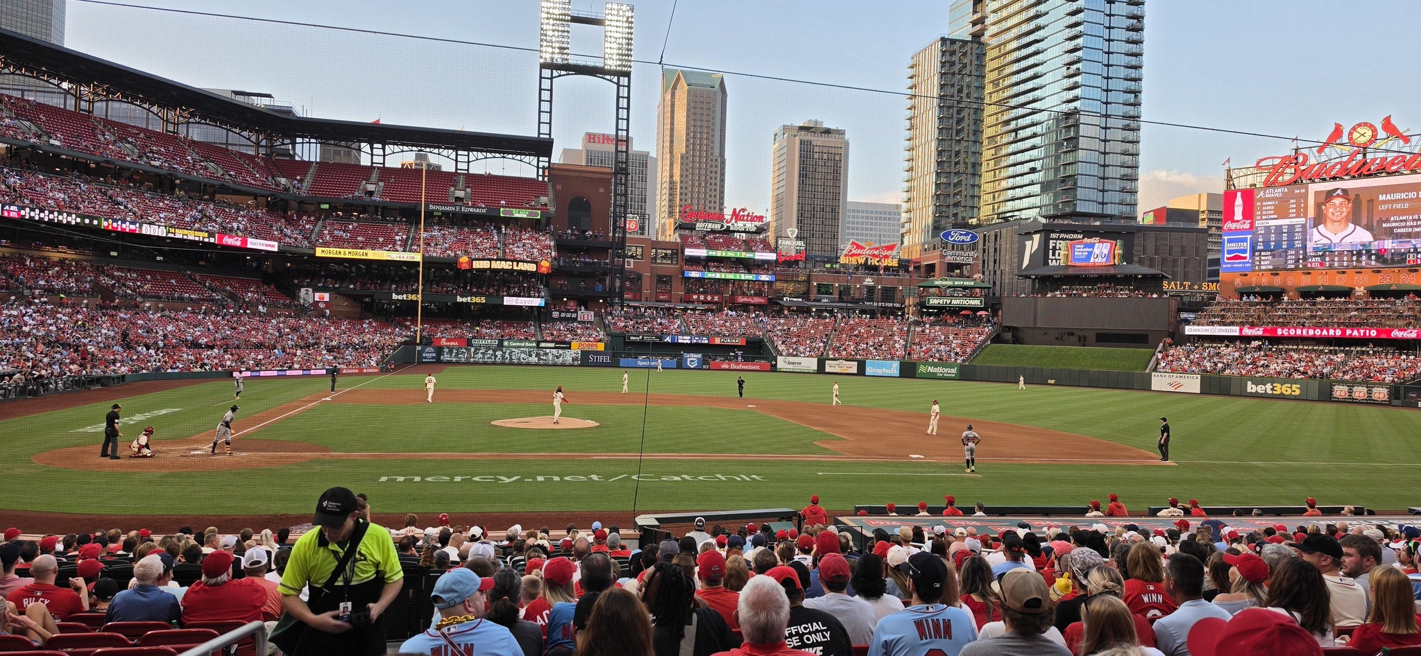 Real Fan View taken from Home Field Box 145 at Busch Stadium by Jeff A