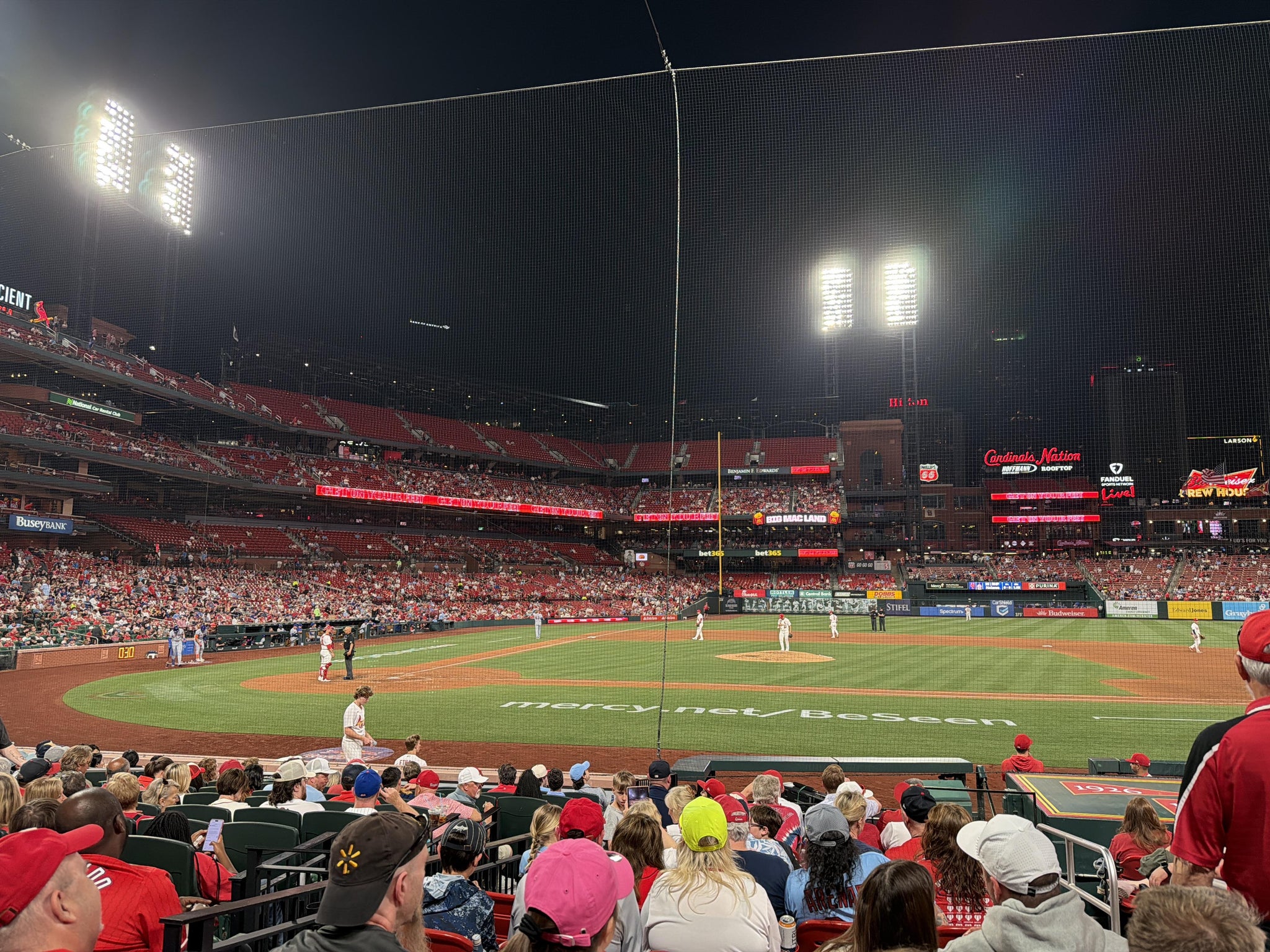 Real Fan View taken from Home Field Box 145 at Busch Stadium by Randy W
