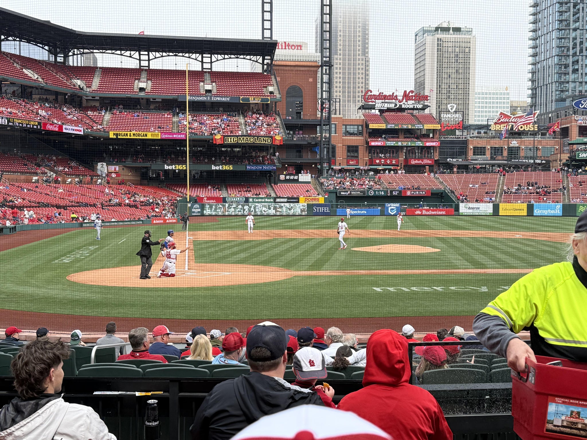 Real Fan View taken from Home Field Box 147 at Busch Stadium by Terry F