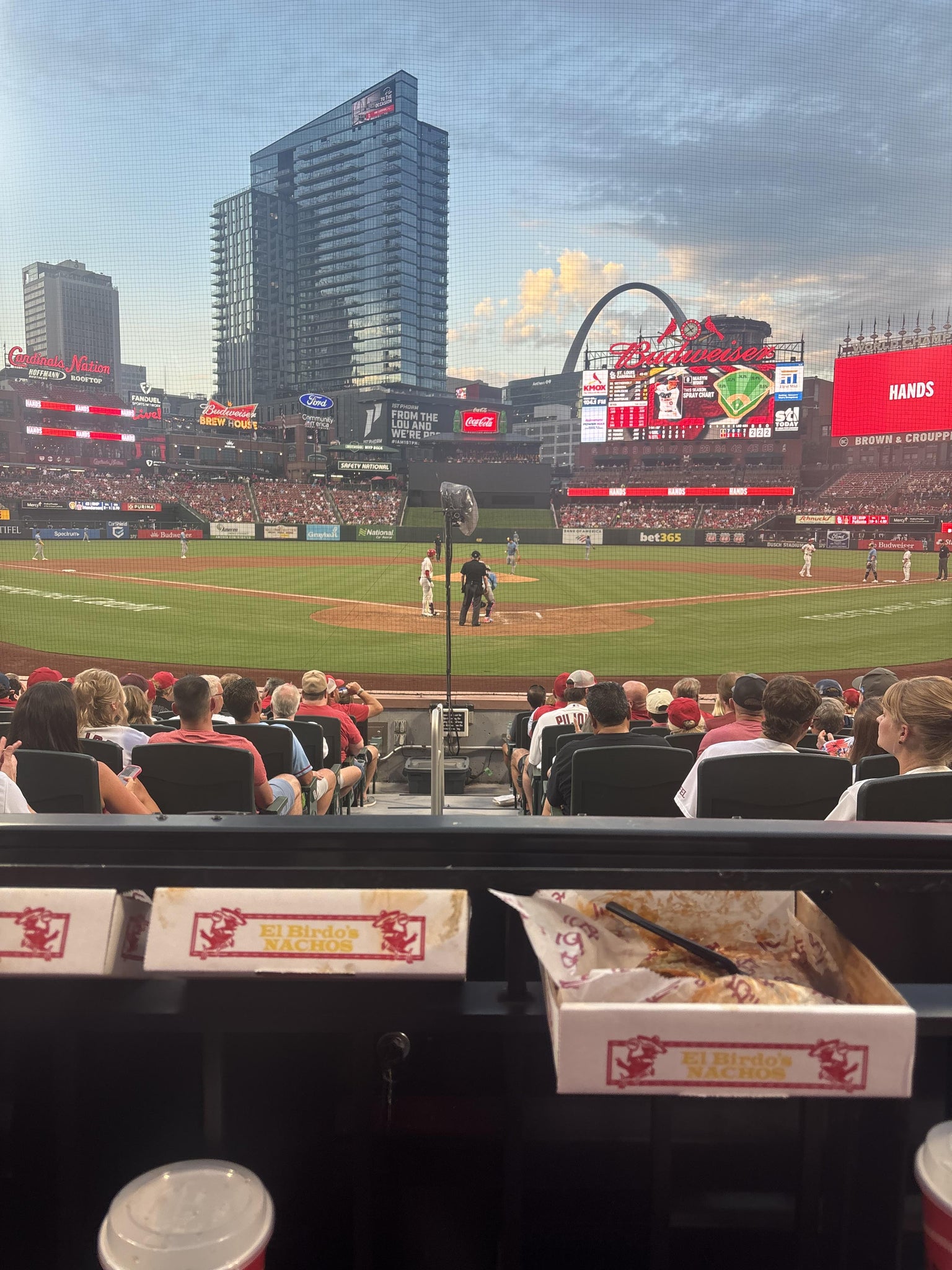 Real Fan View taken from Home Field Box 150 at Busch Stadium by Ben E