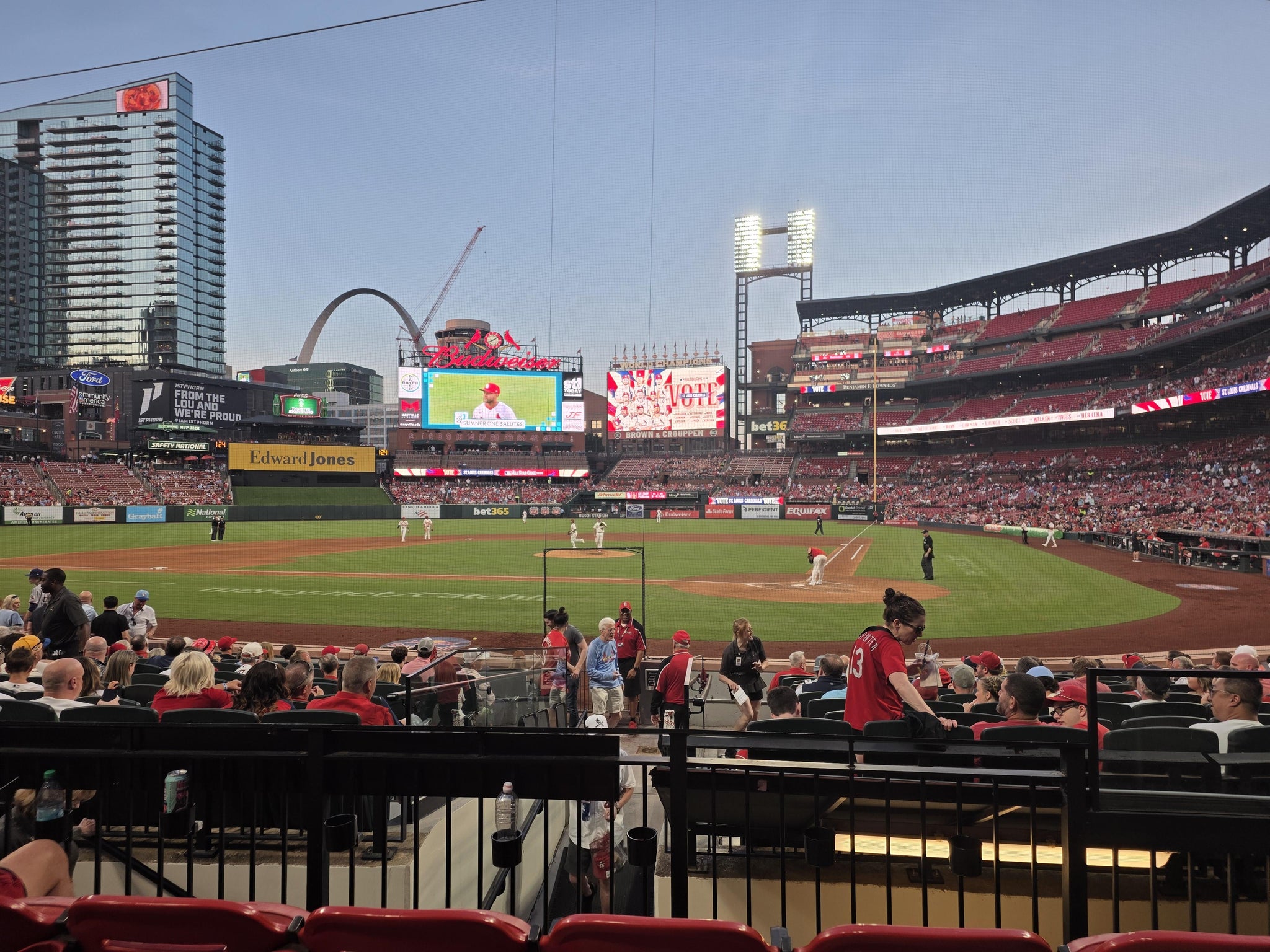Real Fan View taken from Home Field Box 153 at Busch Stadium by Carl L