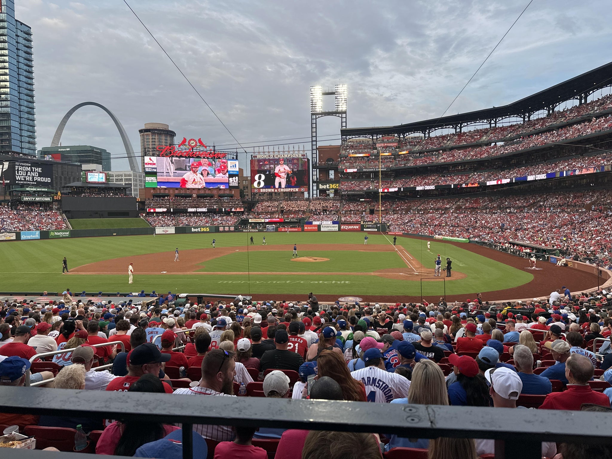 Real Fan View taken from Home Field Box 154 at Busch Stadium by Juli O
