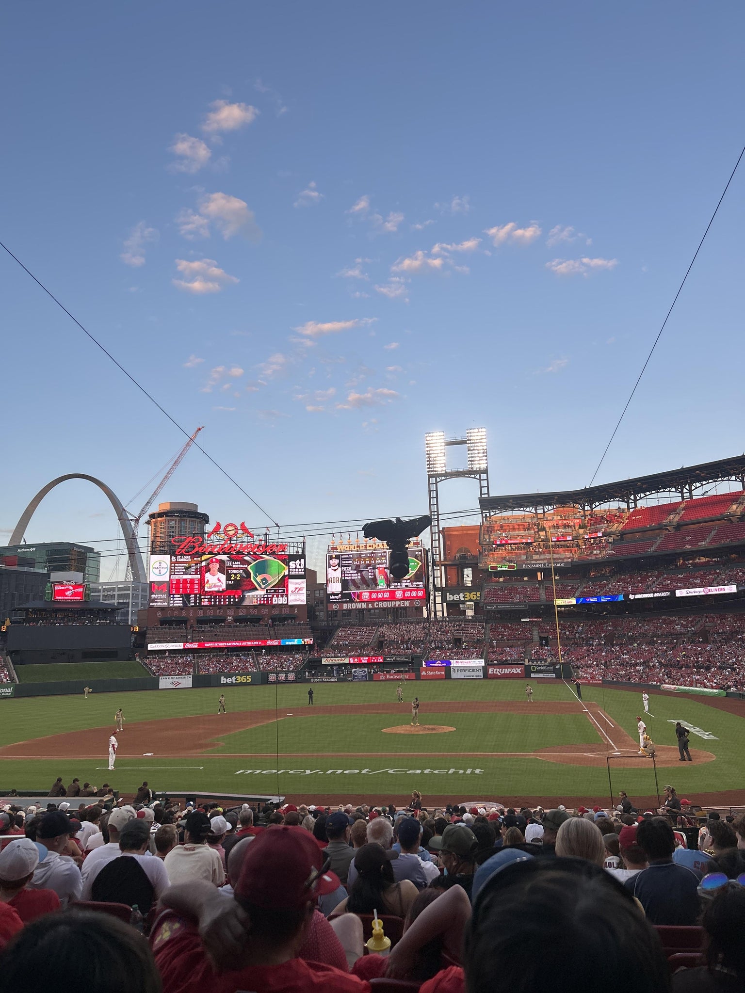 Real Fan View taken from Home Field Box 154 at Busch Stadium by Brayden F