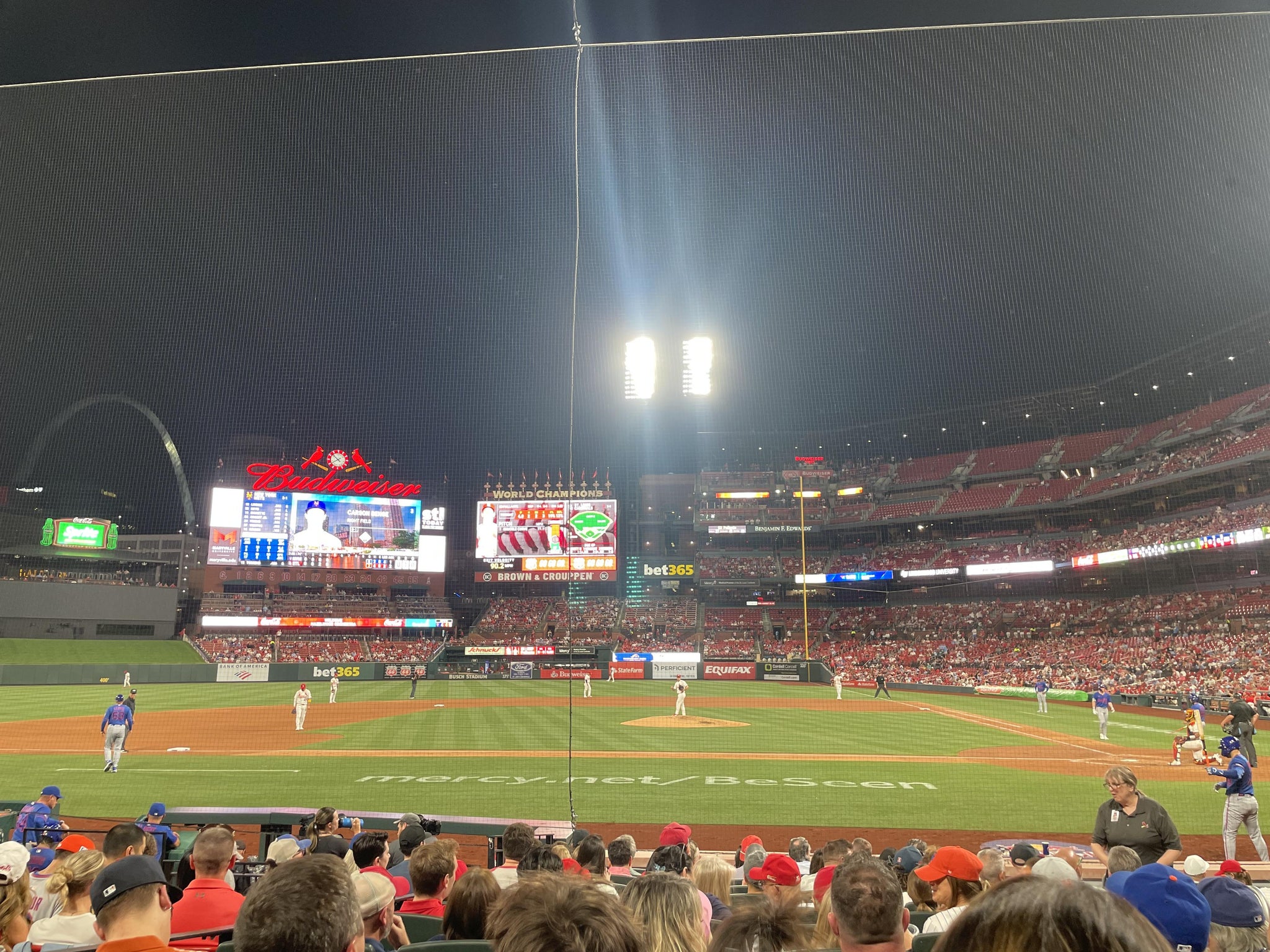 Real Fan View taken from Home Field Box 154 at Busch Stadium by Morgan C