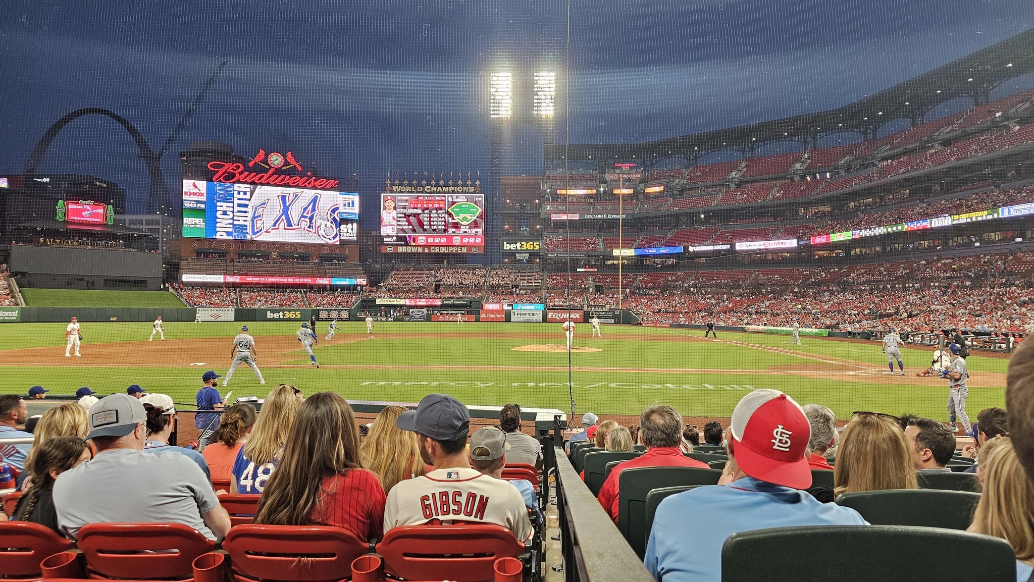 Real Fan View taken from Home Field Box 155 at Busch Stadium by Kayla d J