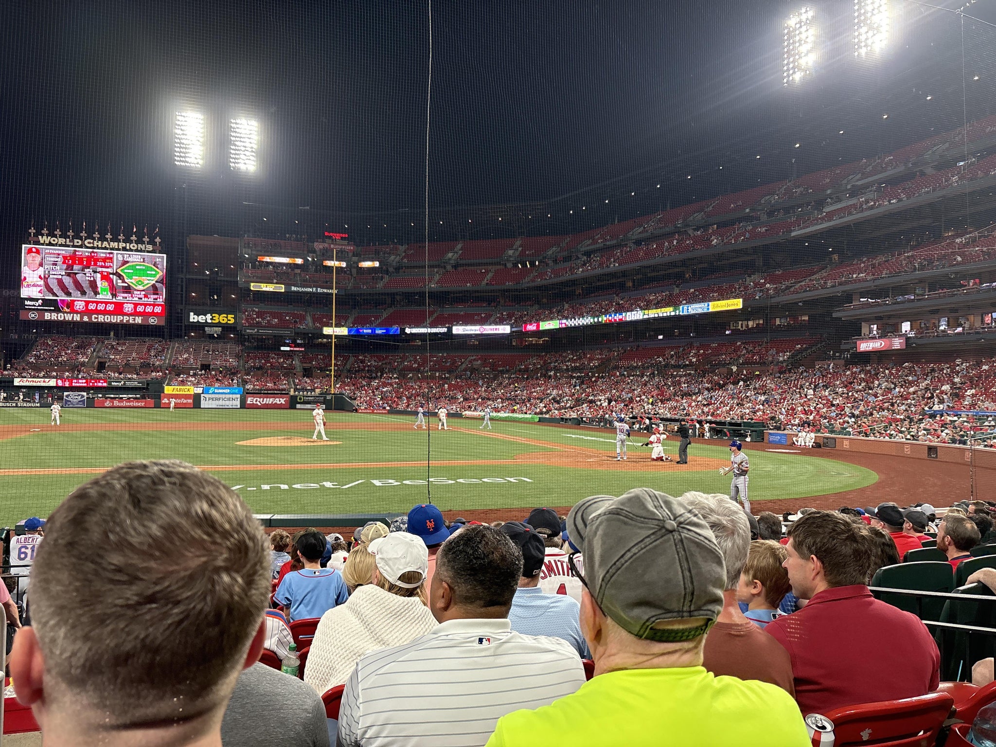 Real Fan View taken from Home Field Box 155 at Busch Stadium by Patricia W