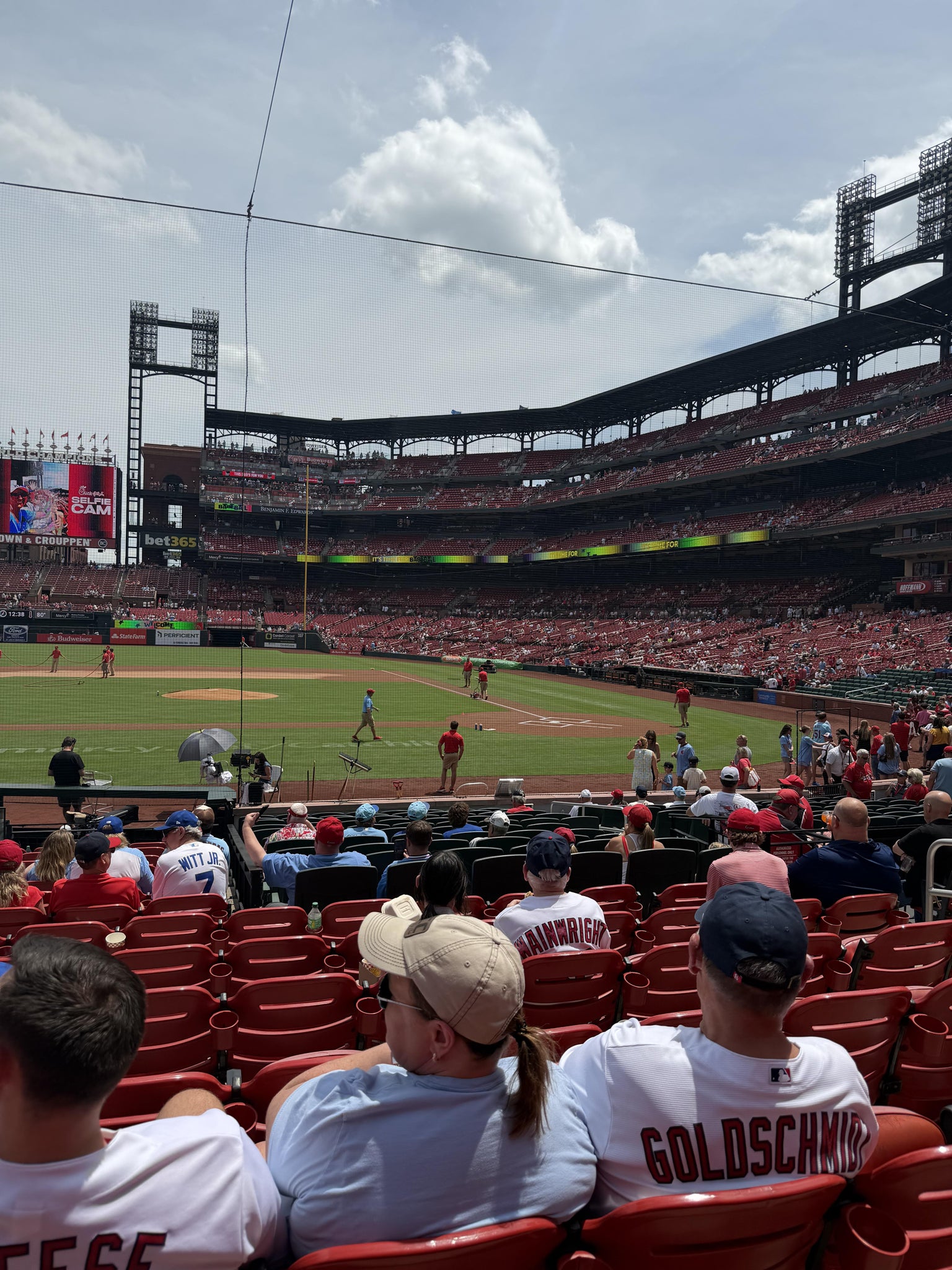 Real Fan View taken from Home Field Box 155 at Busch Stadium by Sandra C