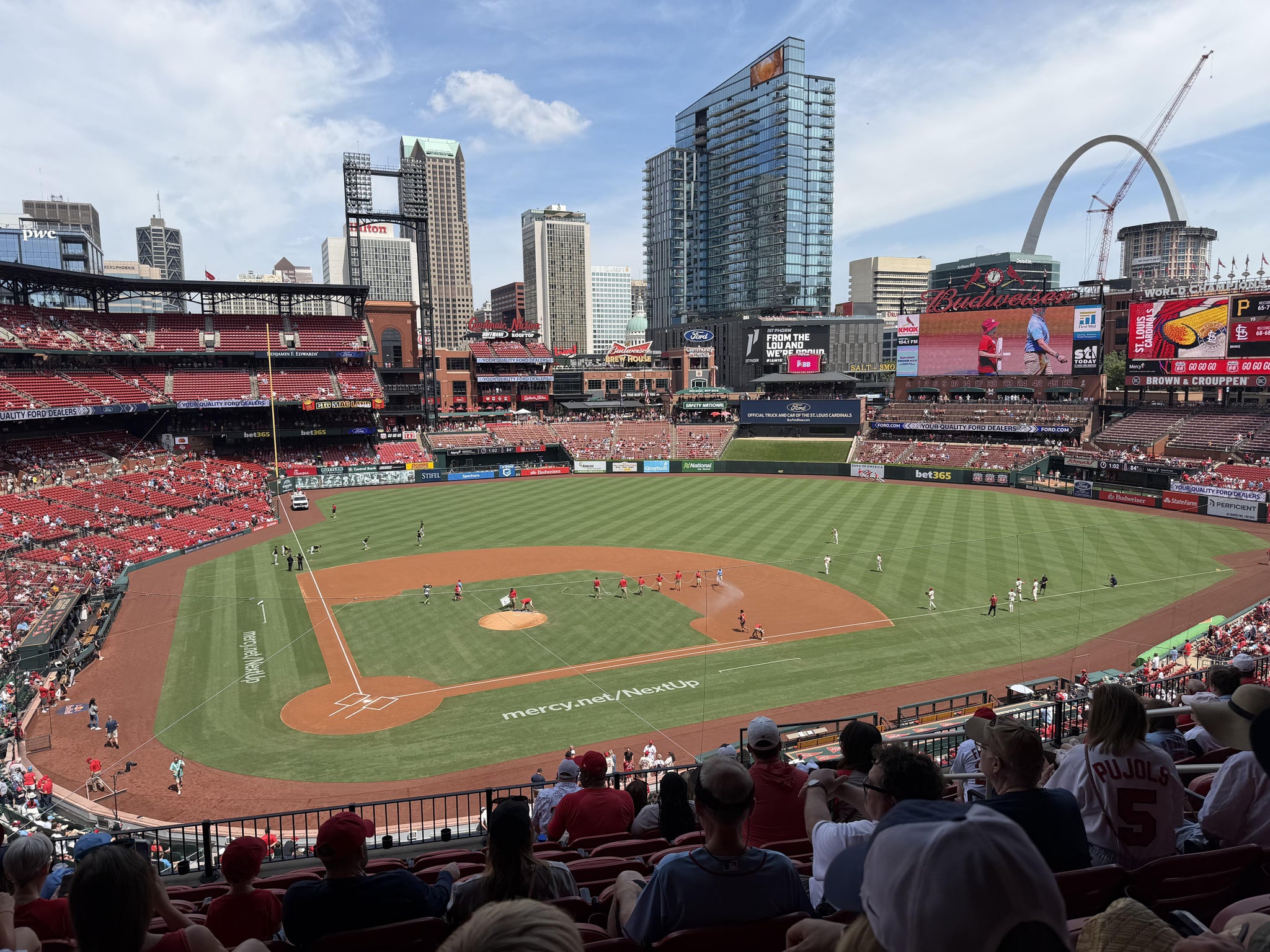 Real Fan View taken from Home Pavilion 348 at Busch Stadium by Brandon E