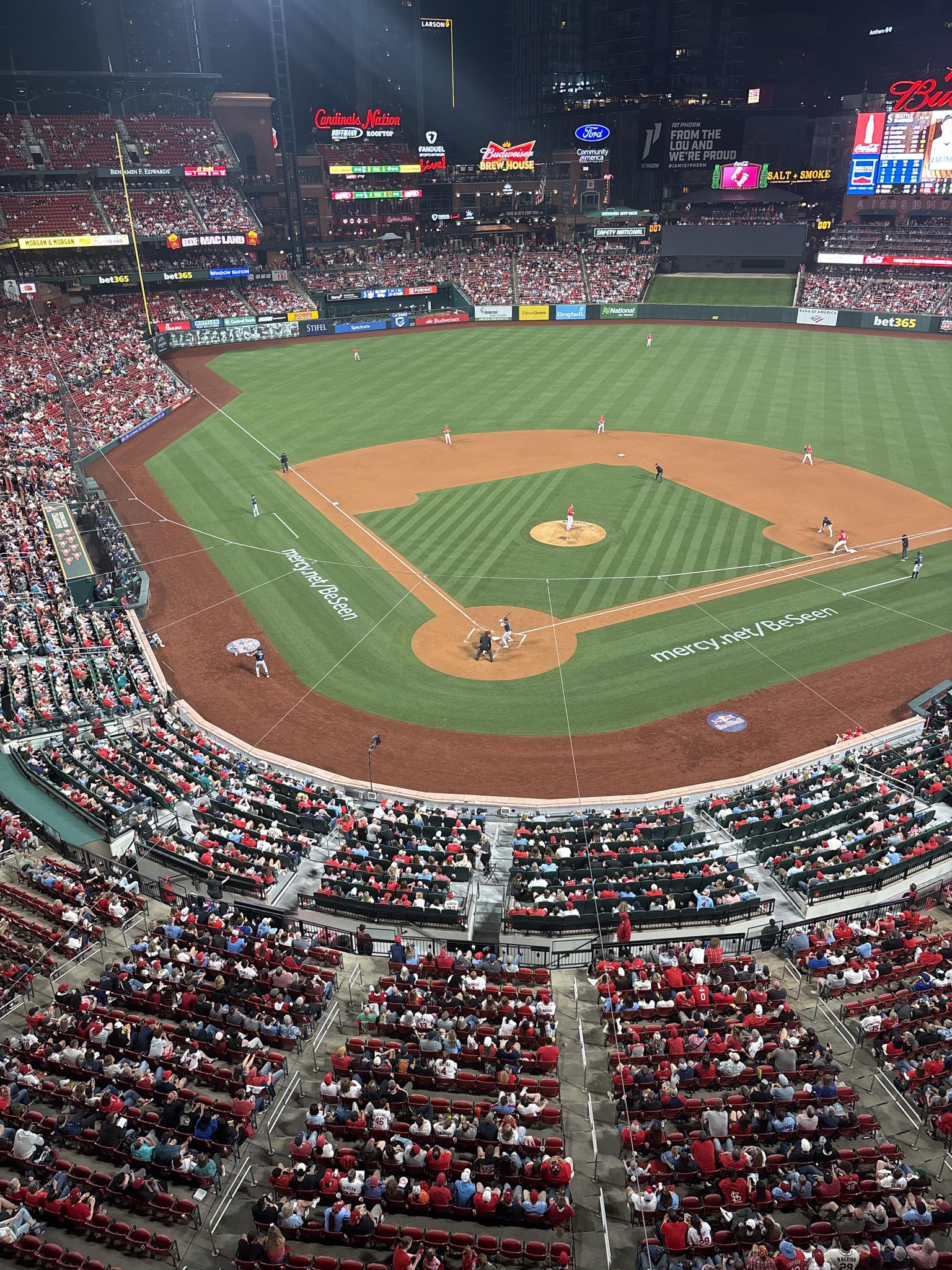 Real Fan View taken from Home Pavilion 349 at Busch Stadium by Terry B