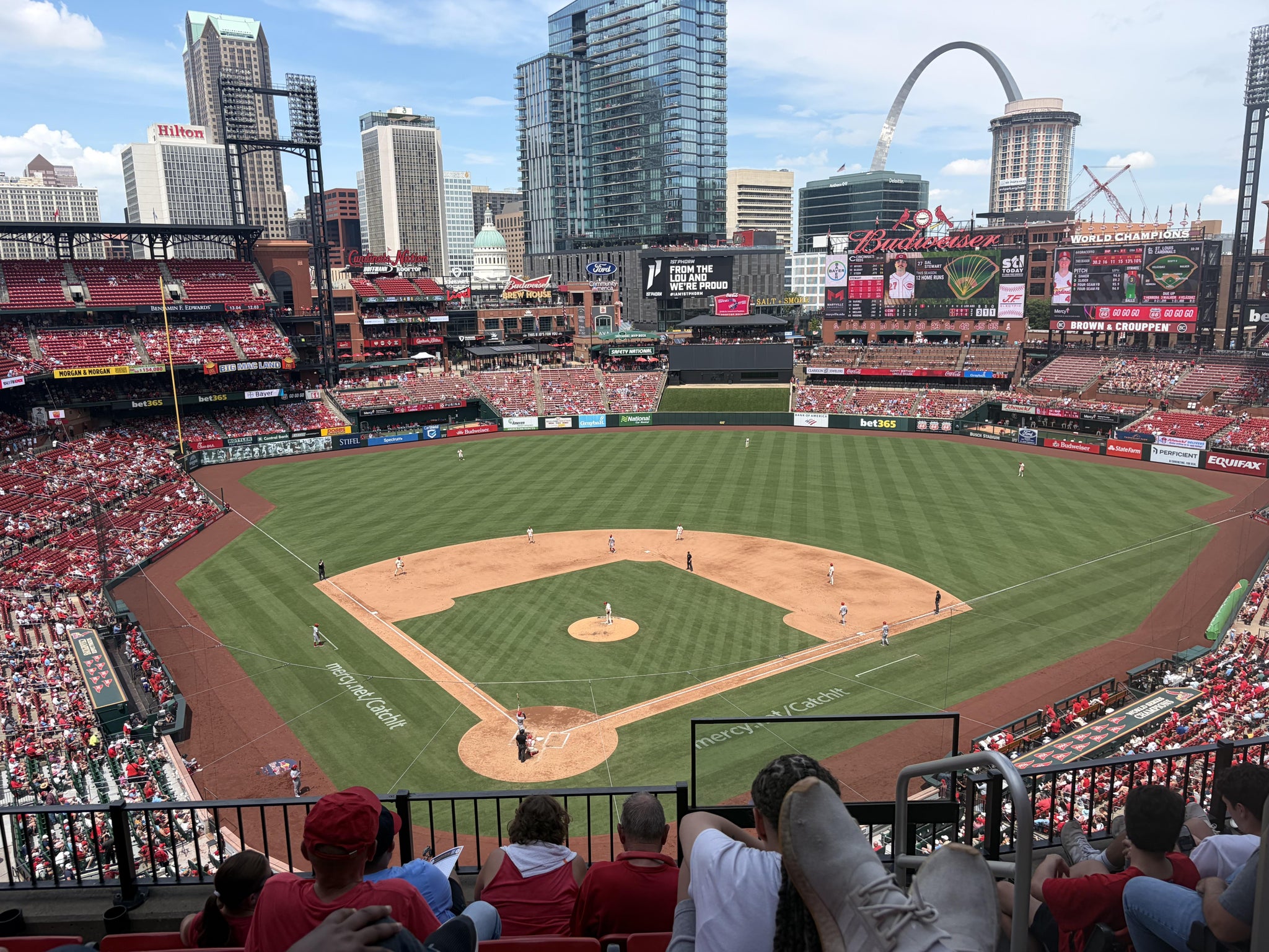 Real Fan View taken from Home Pavilion 349 at Busch Stadium by Emily Z