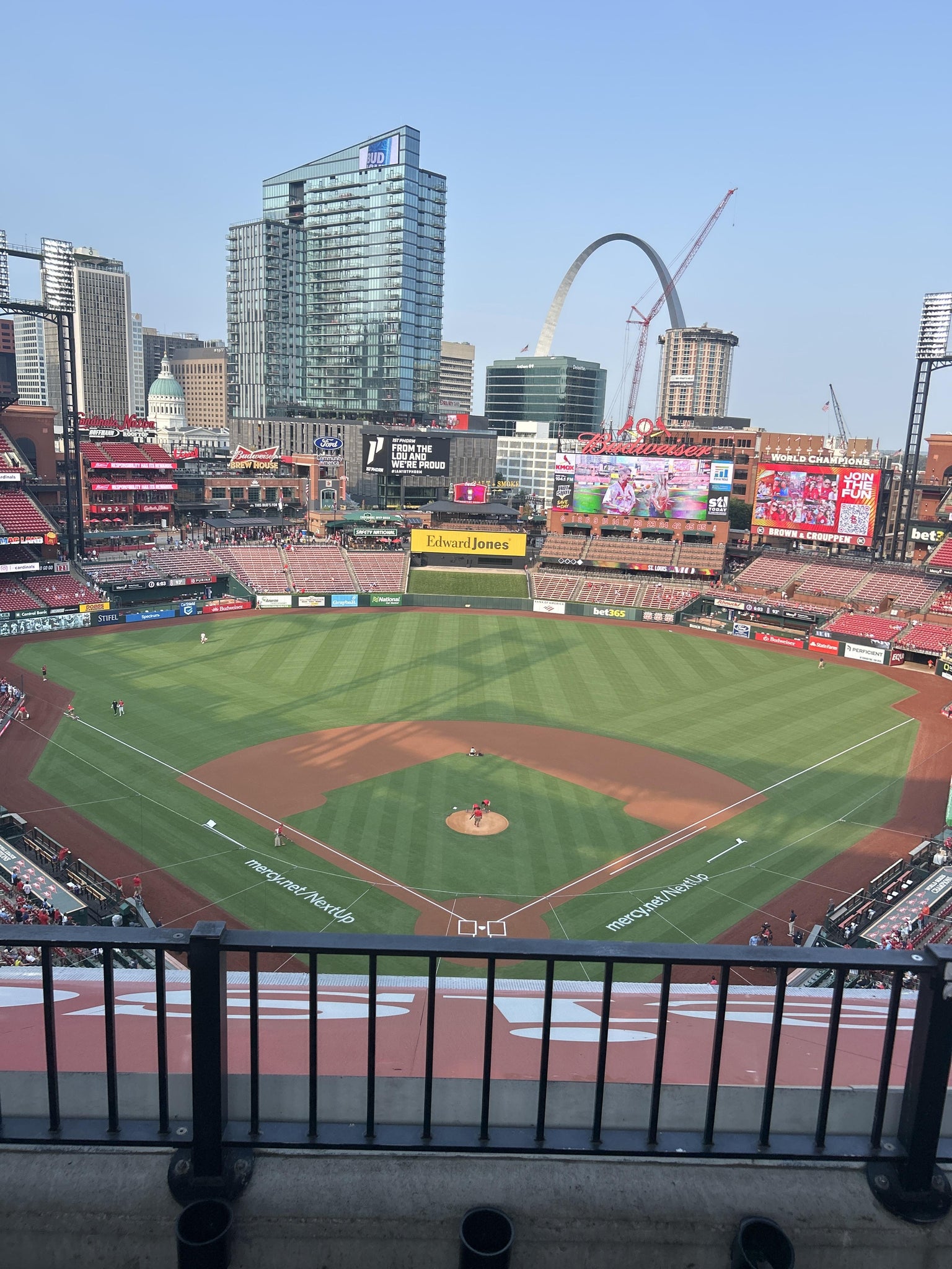 Real Fan View taken from Home Pavilion 350 at Busch Stadium by Ronal S