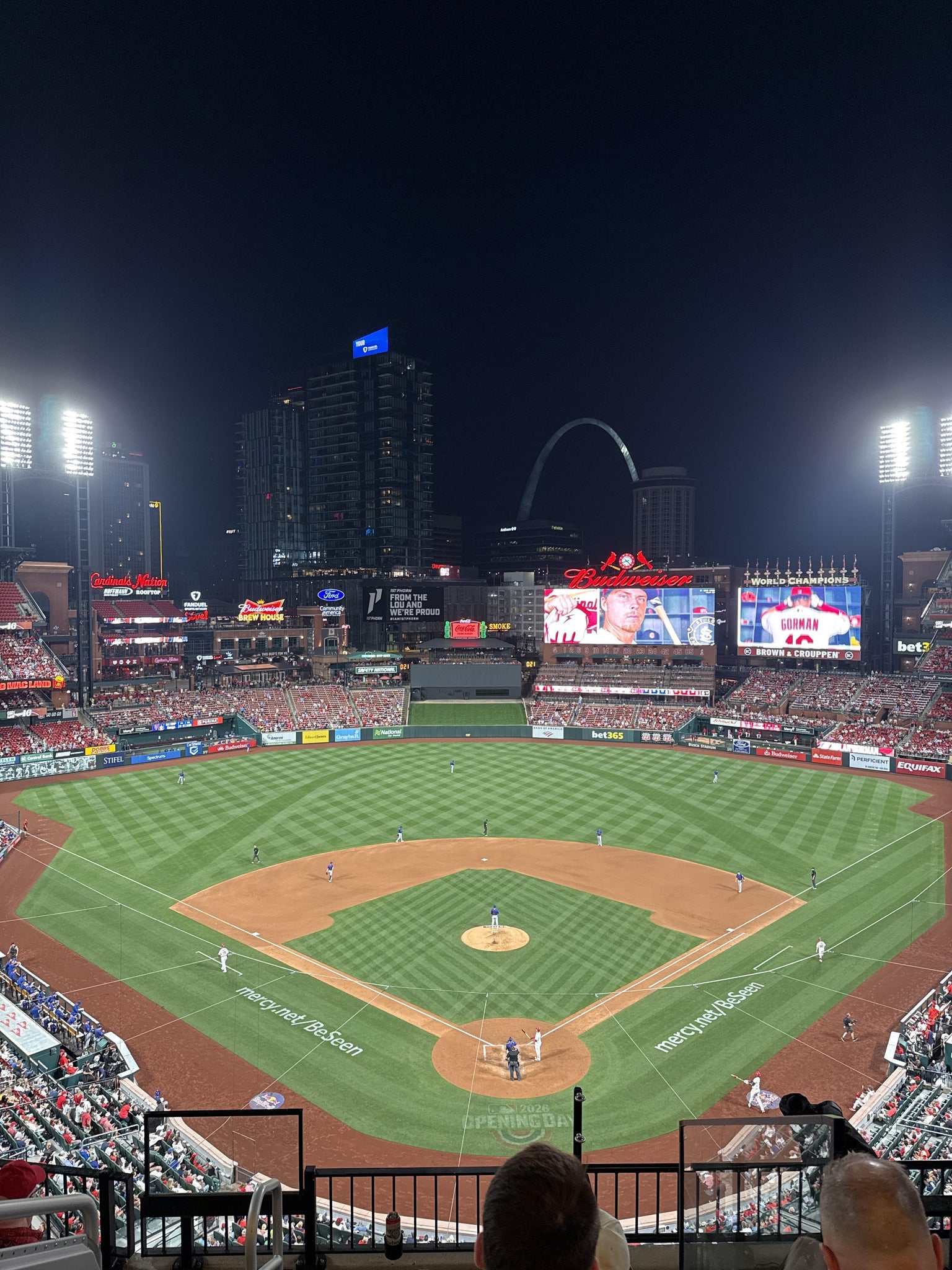 Real Fan View taken from Home Pavilion 350 at Busch Stadium by Jacob B