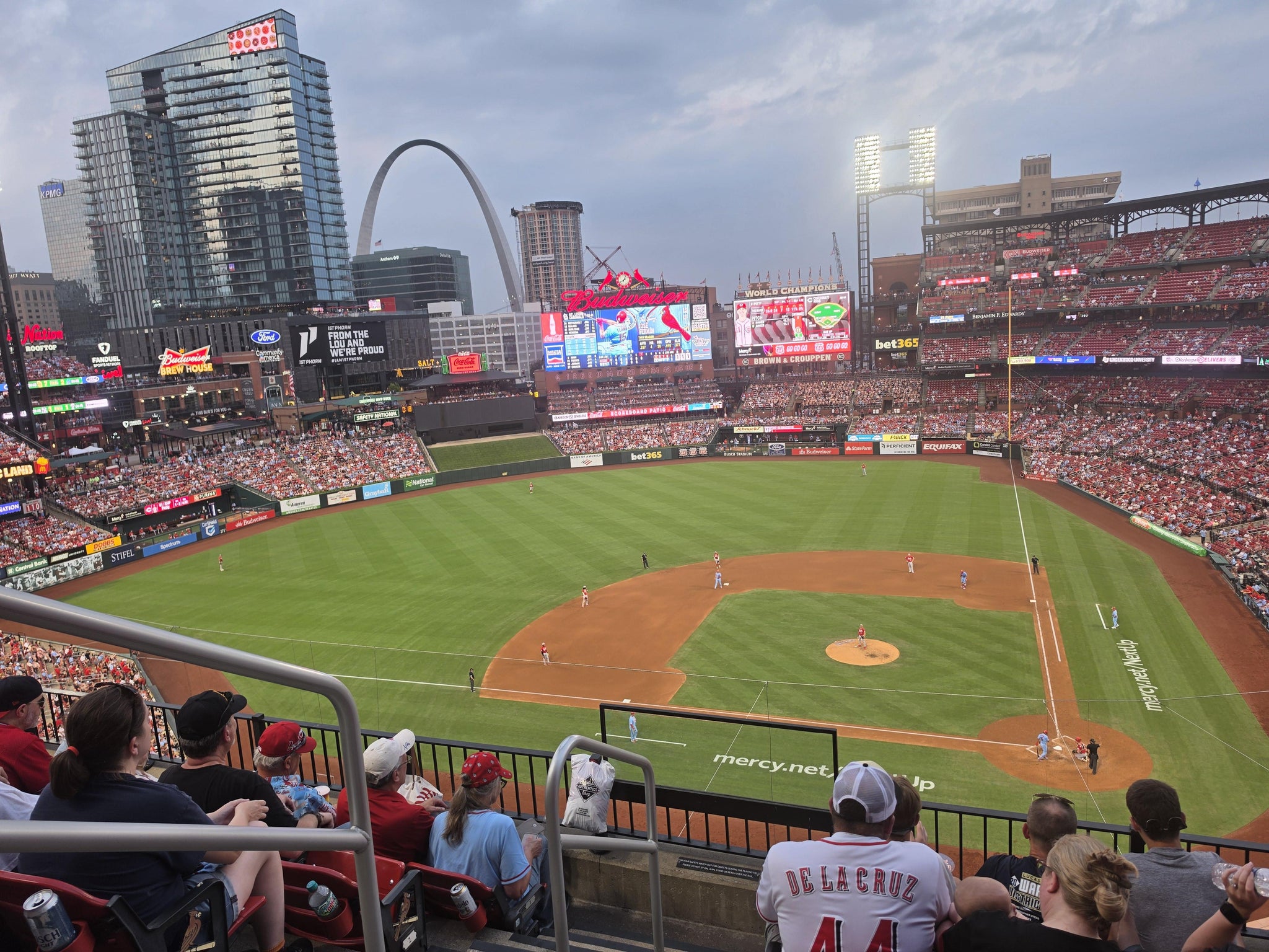 Real Fan View taken from Home Pavilion 351 at Busch Stadium by Rick P