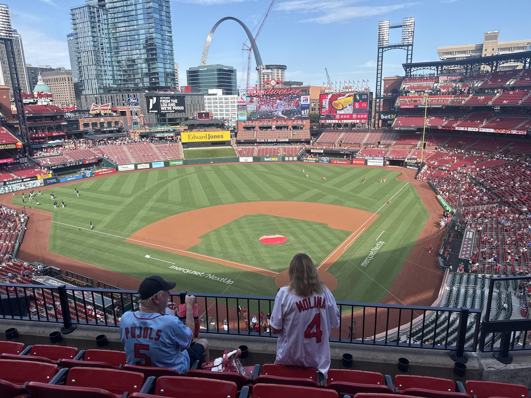 Real Fan View taken from Home Pavilion 352 at Busch Stadium by Vincent L