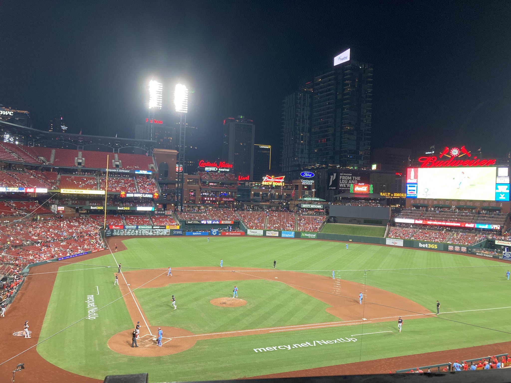 Real Fan View taken from Home Redbird Club 247 at Busch Stadium by Lori R