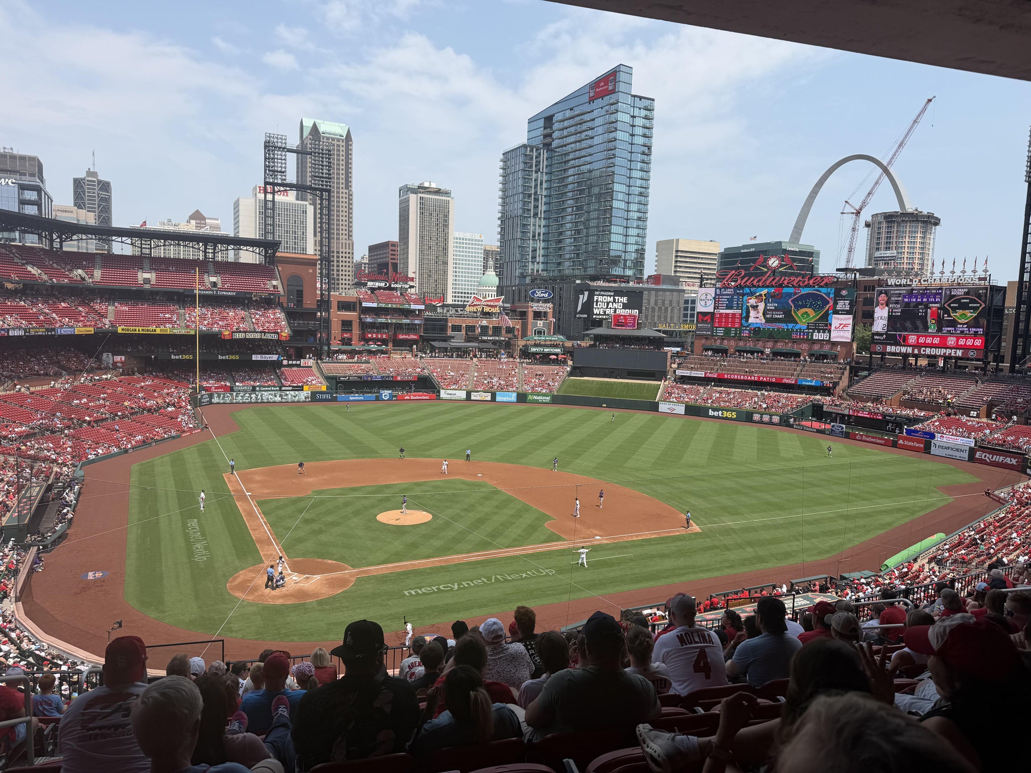 Real Fan View taken from Home Redbird Club 247 at Busch Stadium by Sandie P
