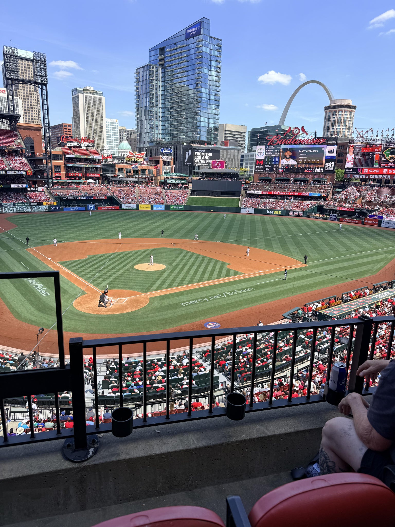 Real Fan View taken from Home Redbird Club 248 at Busch Stadium by Joseph M