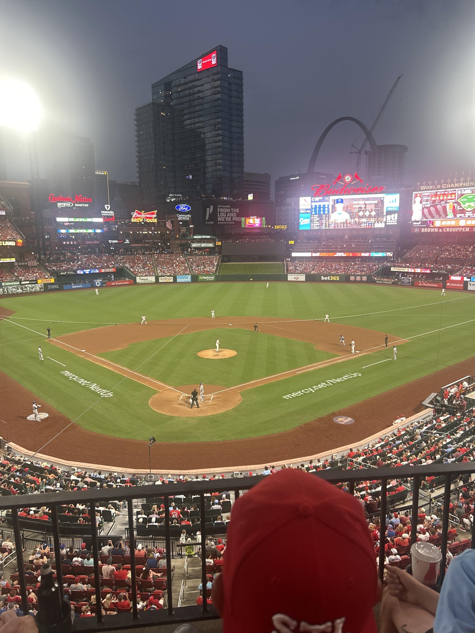 Real Fan View taken from Home Redbird Club 249 at Busch Stadium by Michelle R