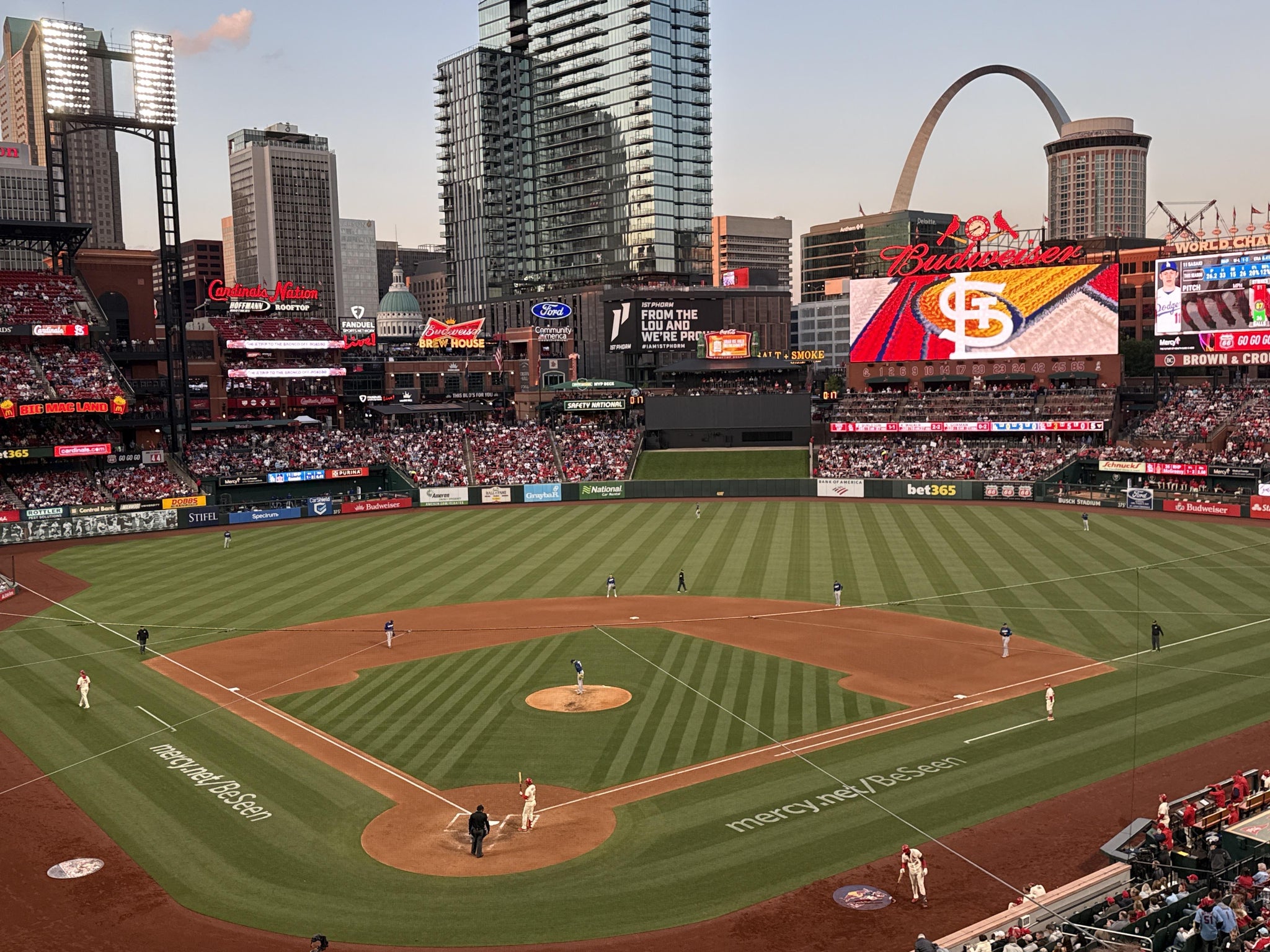Real Fan View taken from Home Redbird Club 249 at Busch Stadium by Erin C