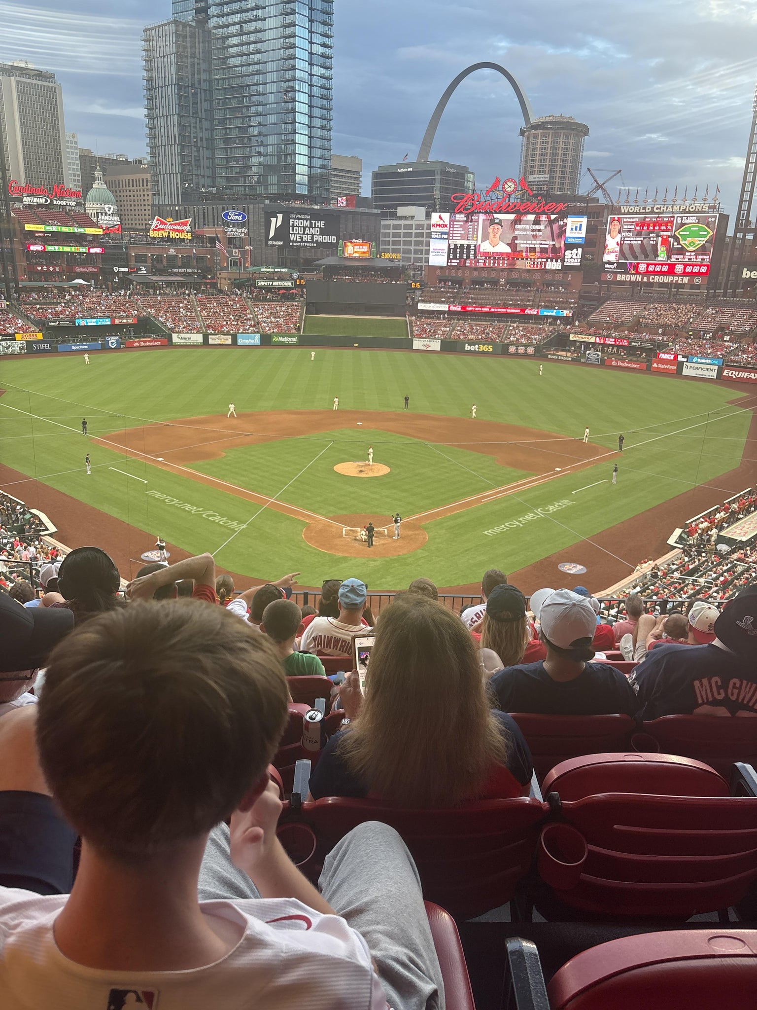 Real Fan View taken from Home Redbird Club 250 DR at Busch Stadium by Ebony S