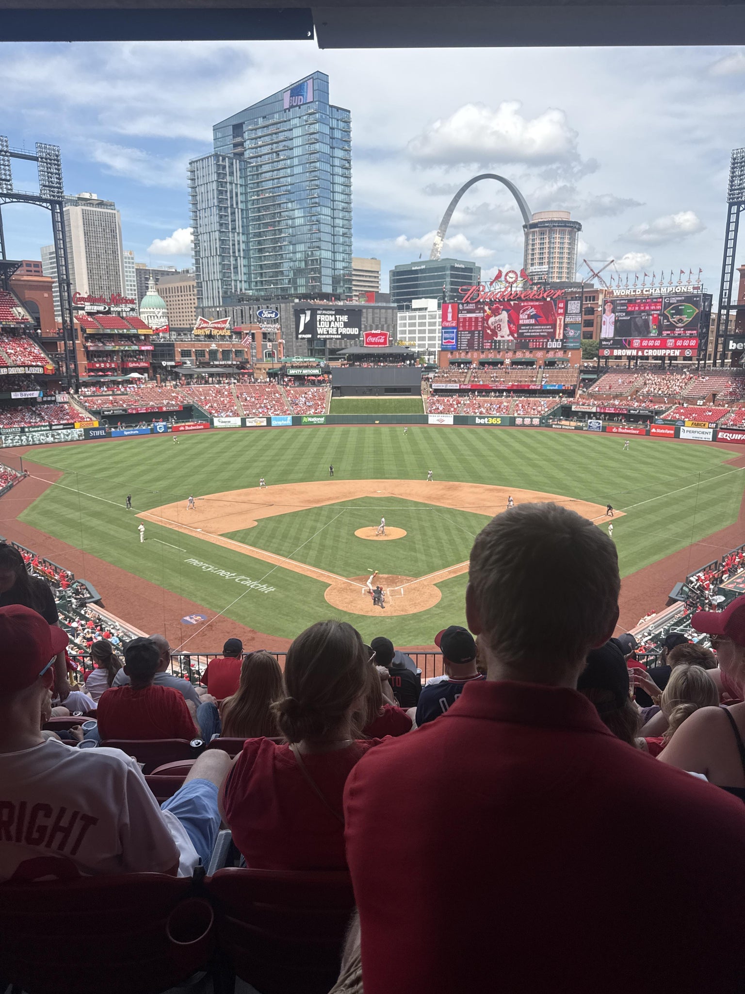 Real Fan View taken from Home Redbird Club 250 DR at Busch Stadium by Steven H