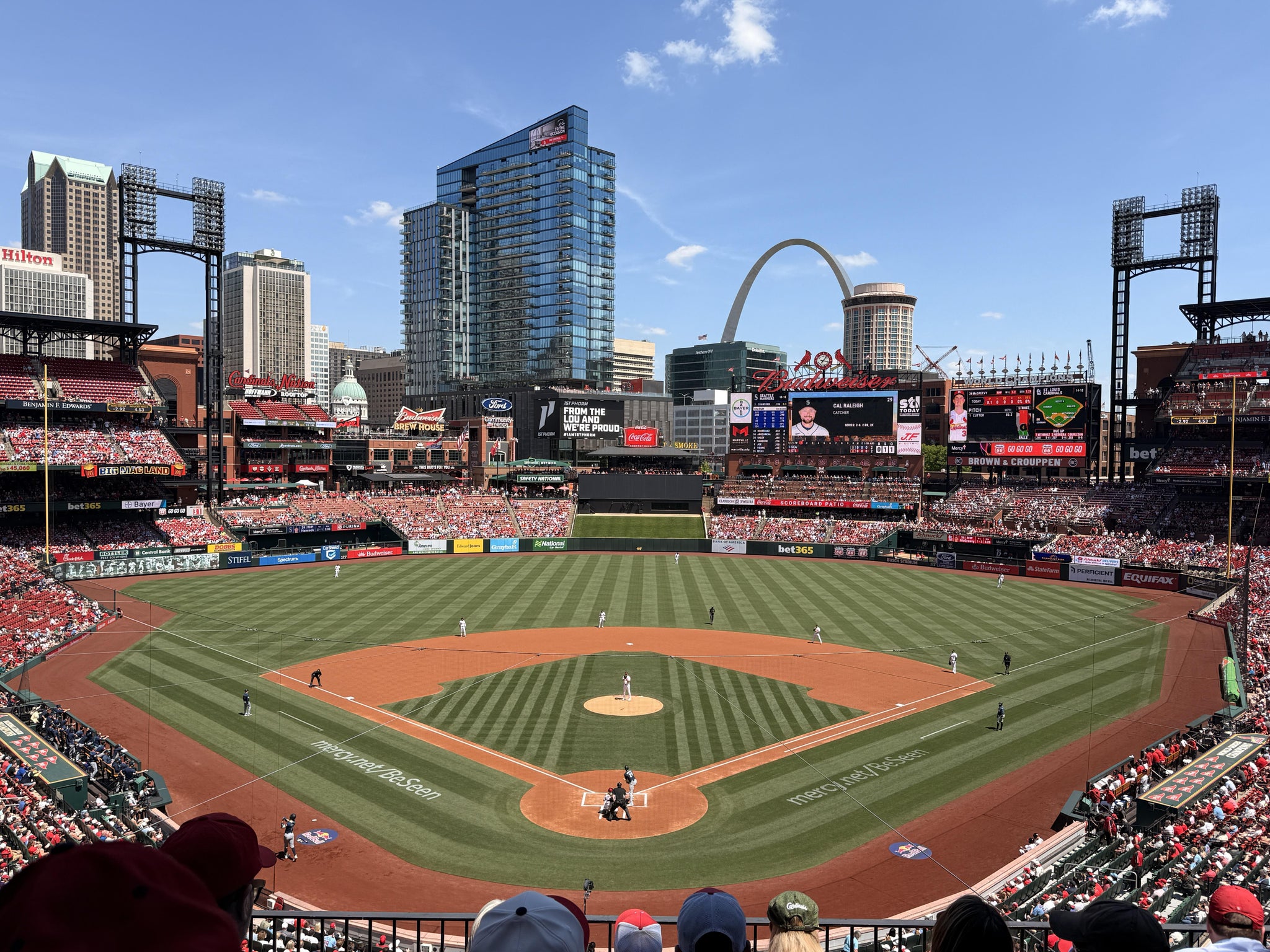 Real Fan View taken from Home Redbird Club 250 at Busch Stadium by Will A
