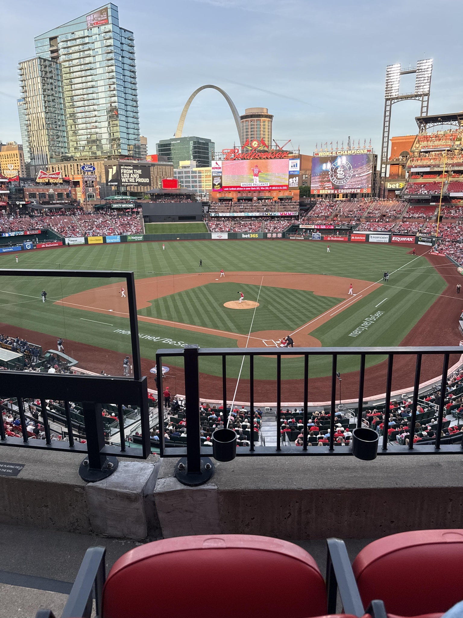 Real Fan View taken from Home Redbird Club 251 at Busch Stadium by Elena D