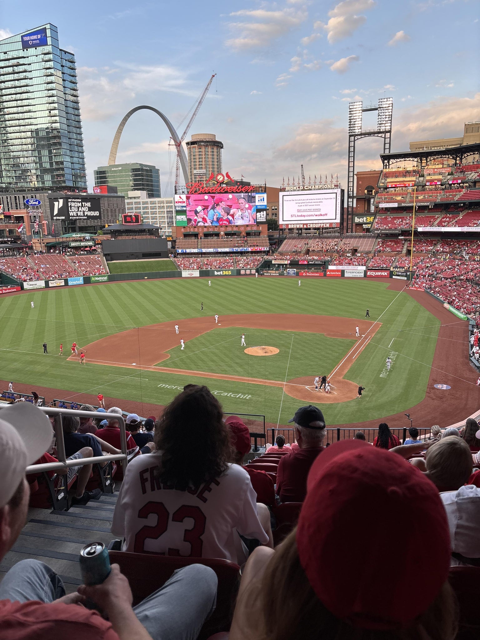 Real Fan View taken from Home Redbird Club 252 at Busch Stadium by Kris M