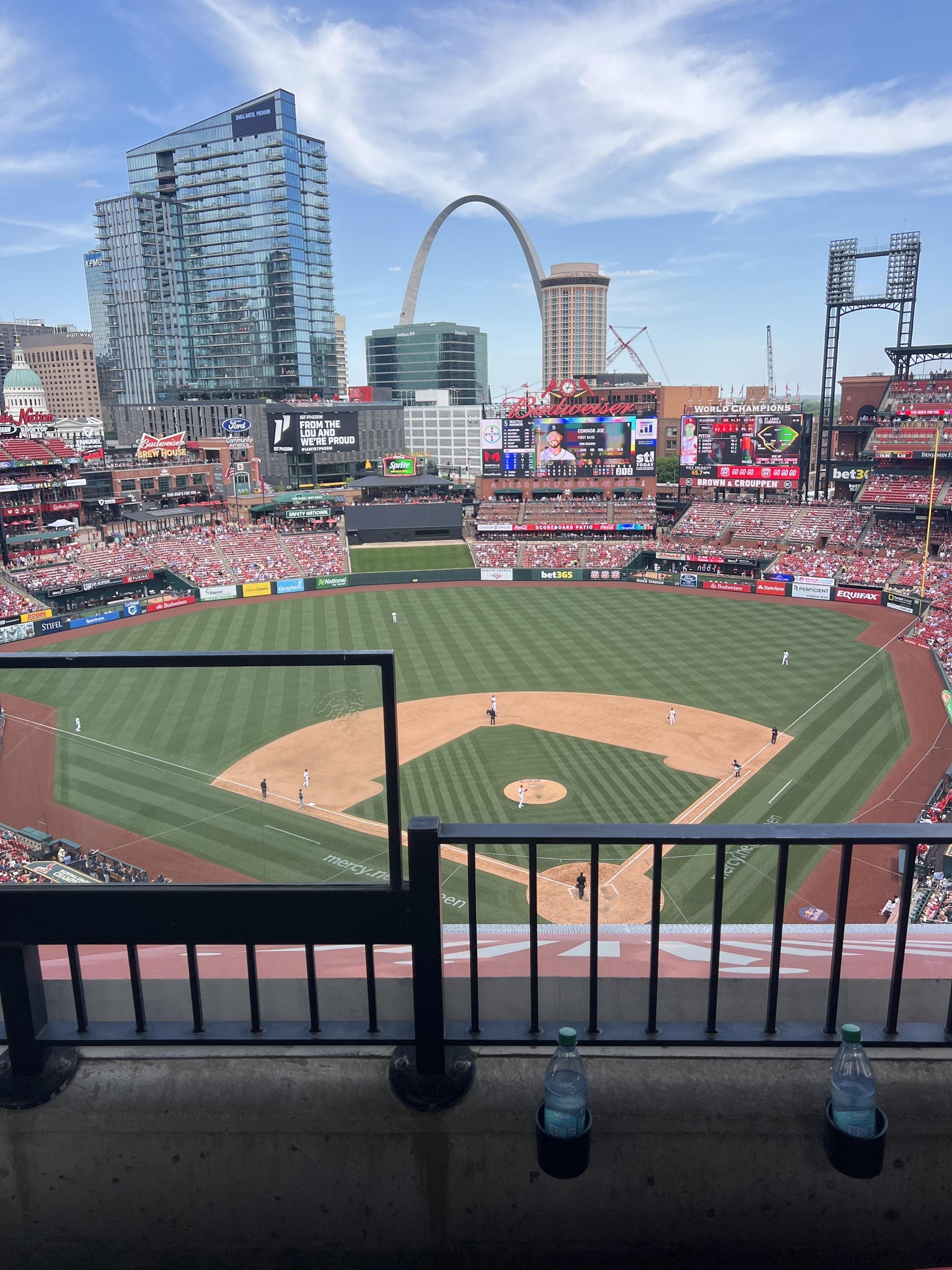 Real Fan View taken from Home Terrace 451 at Busch Stadium by Kiley S