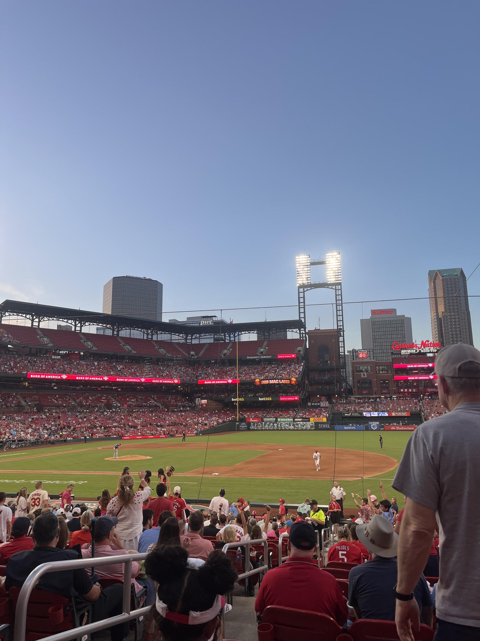 Real Fan View taken from Infield Field Box 141 at Busch Stadium by Emily P