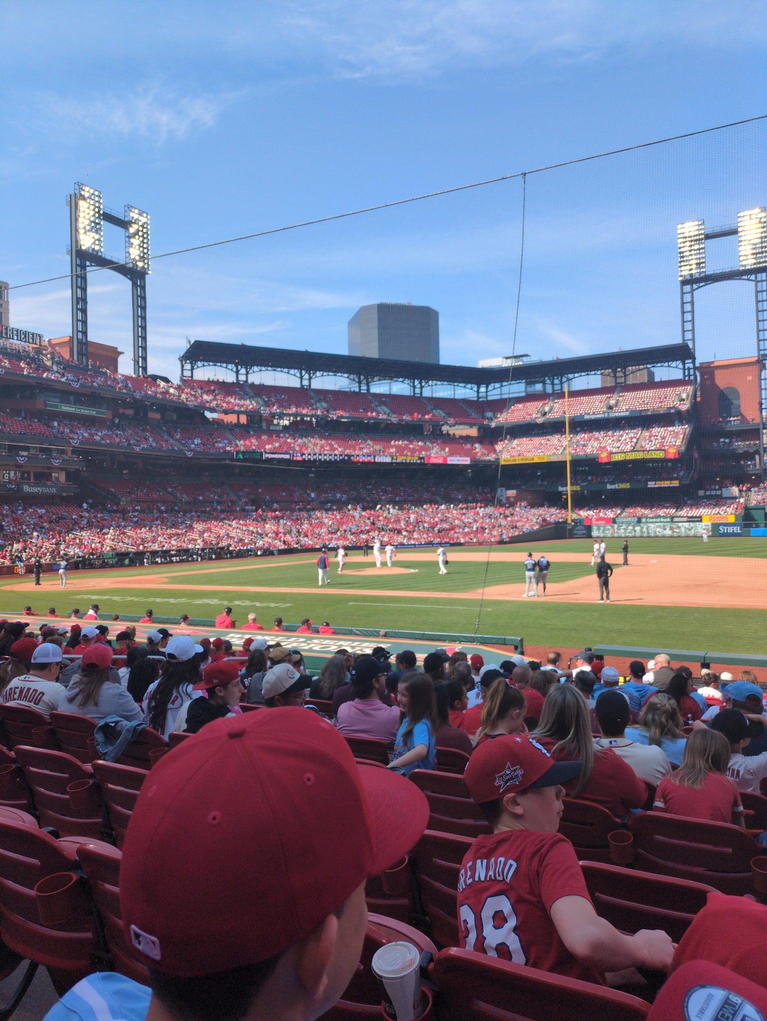 Real Fan View taken from Infield Field Box 142 at Busch Stadium by Katelynn B