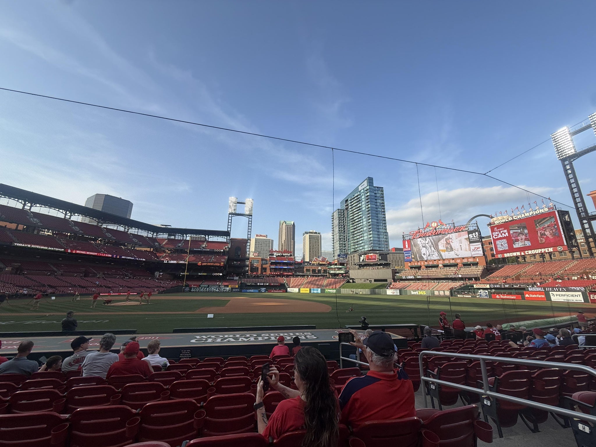 Real Fan View taken from Infield Field Box 143 at Busch Stadium by Andrew Z