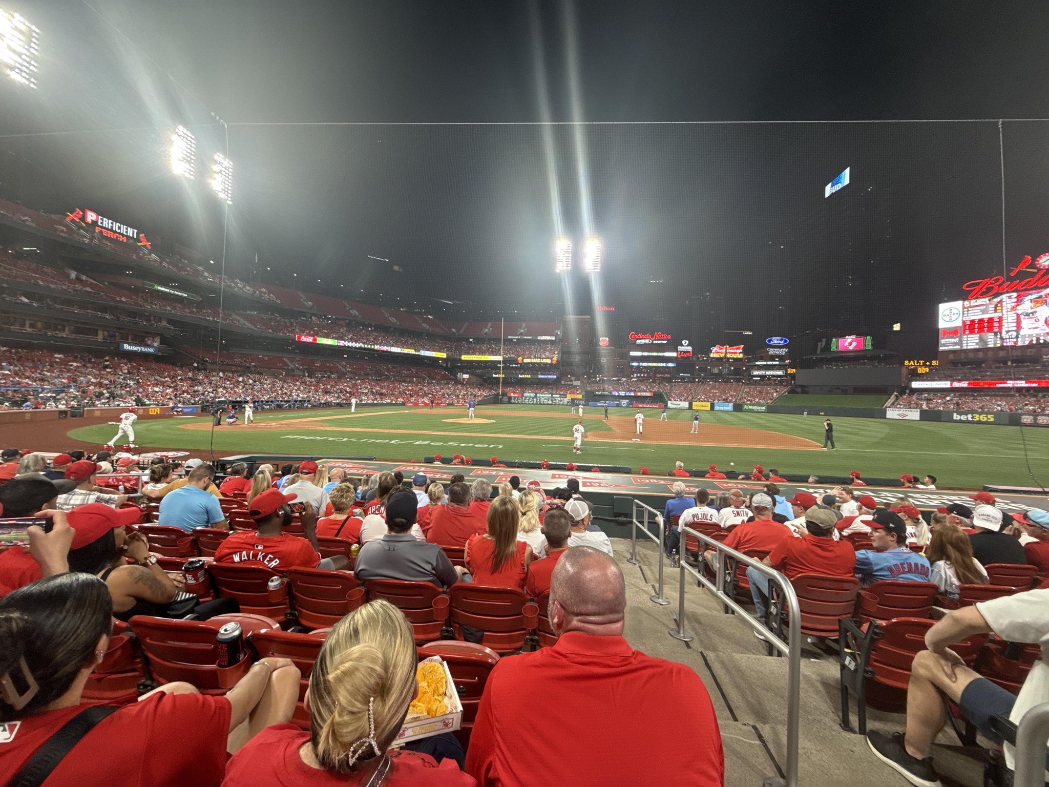 Real Fan View taken from Infield Field Box 144 at Busch Stadium by Steven M