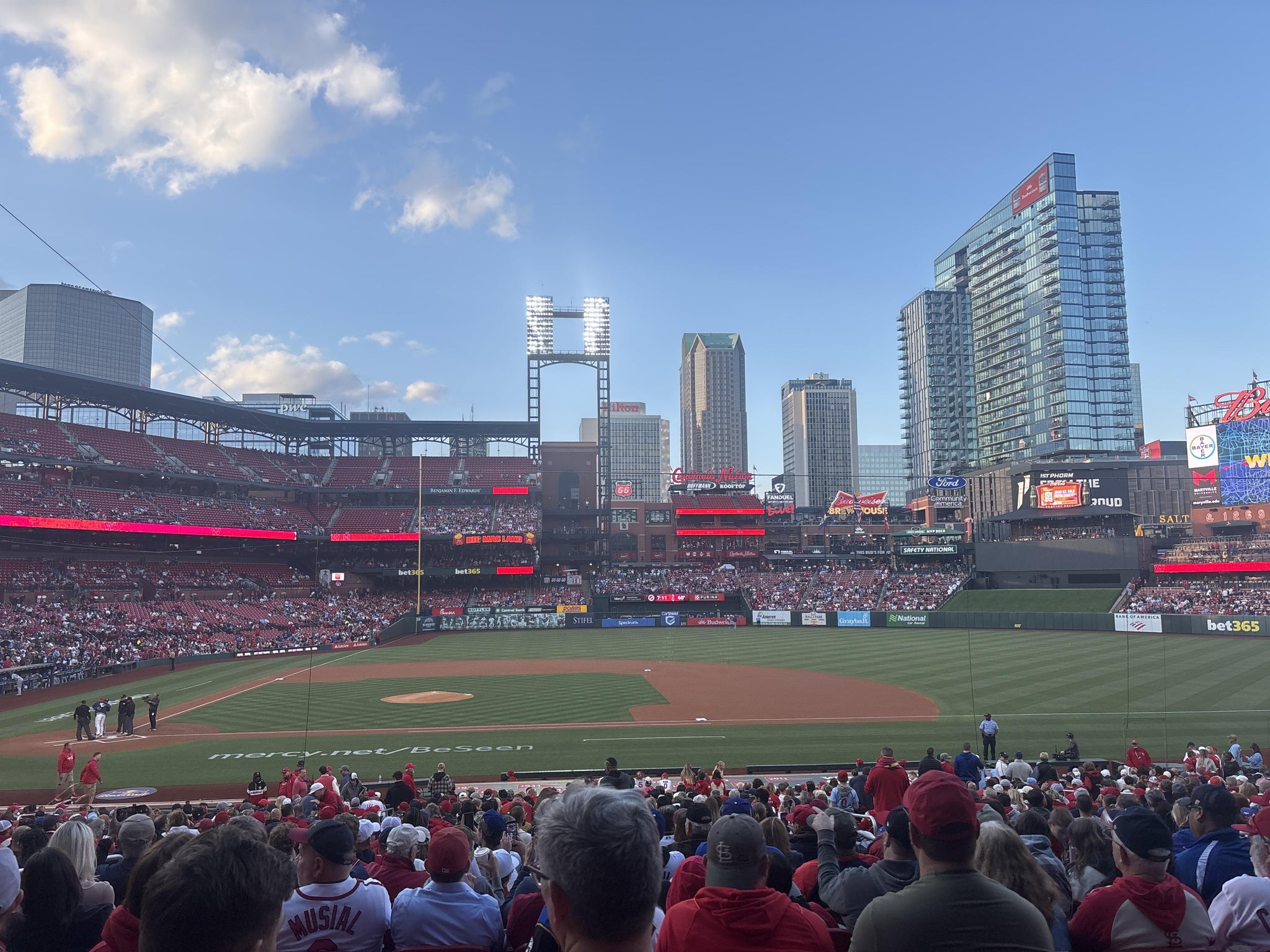 Real Fan View taken from Infield Field Box 144 at Busch Stadium by Joe M