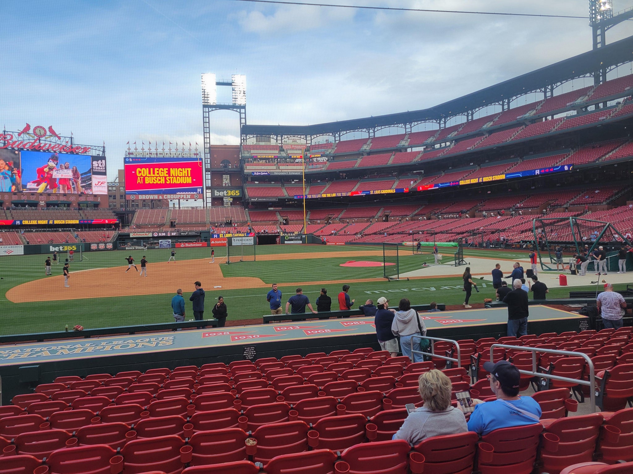 Real Fan View taken from Infield Field Box 157 at Busch Stadium by Brenda A