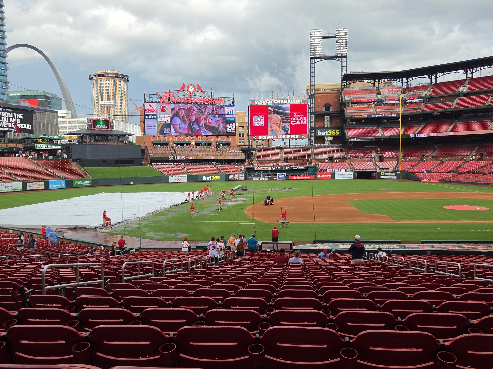 Real Fan View taken from Infield Field Box 158 at Busch Stadium by Matt R