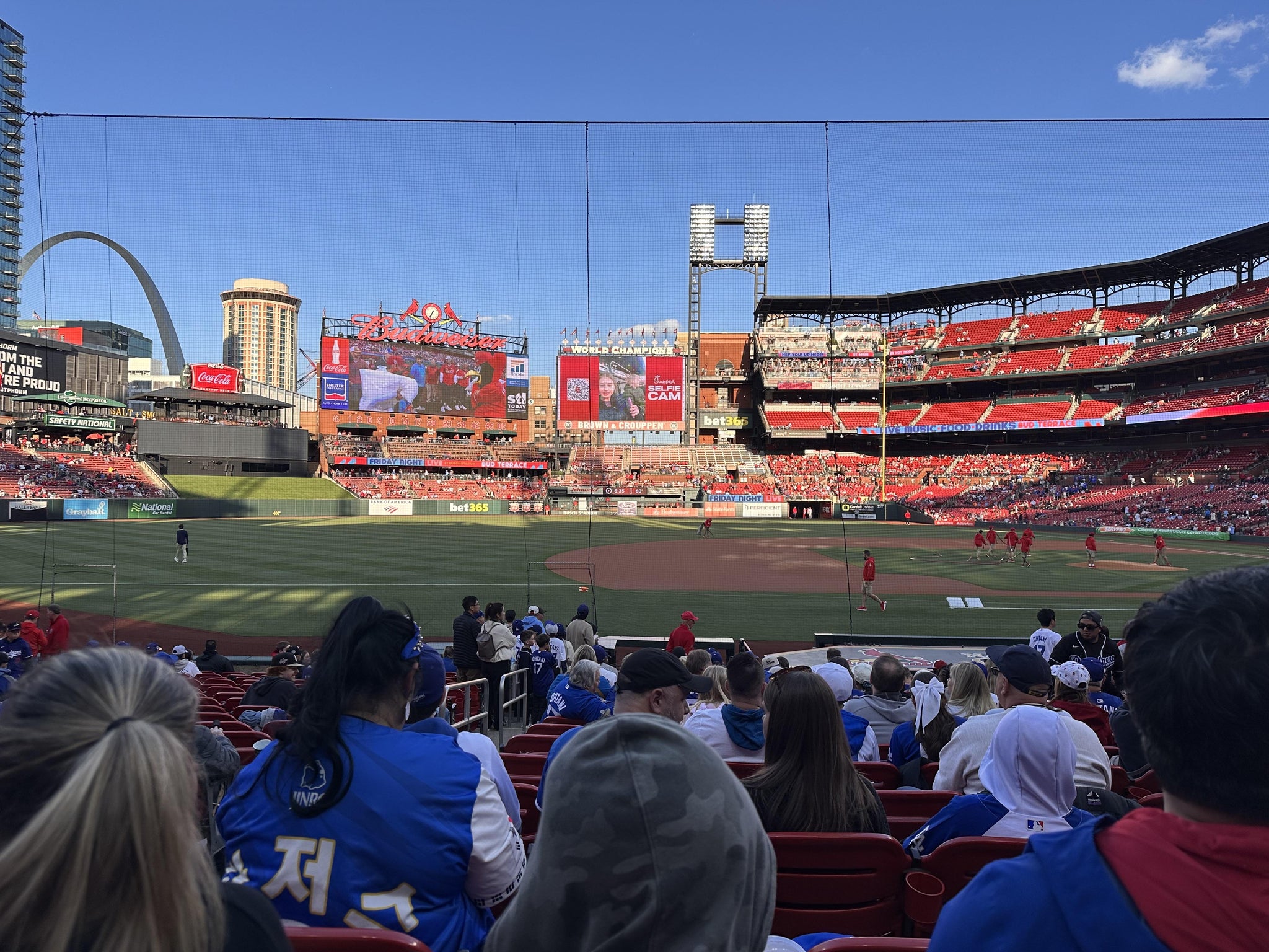 Real Fan View taken from Infield Field Box 158 at Busch Stadium by Patricia D