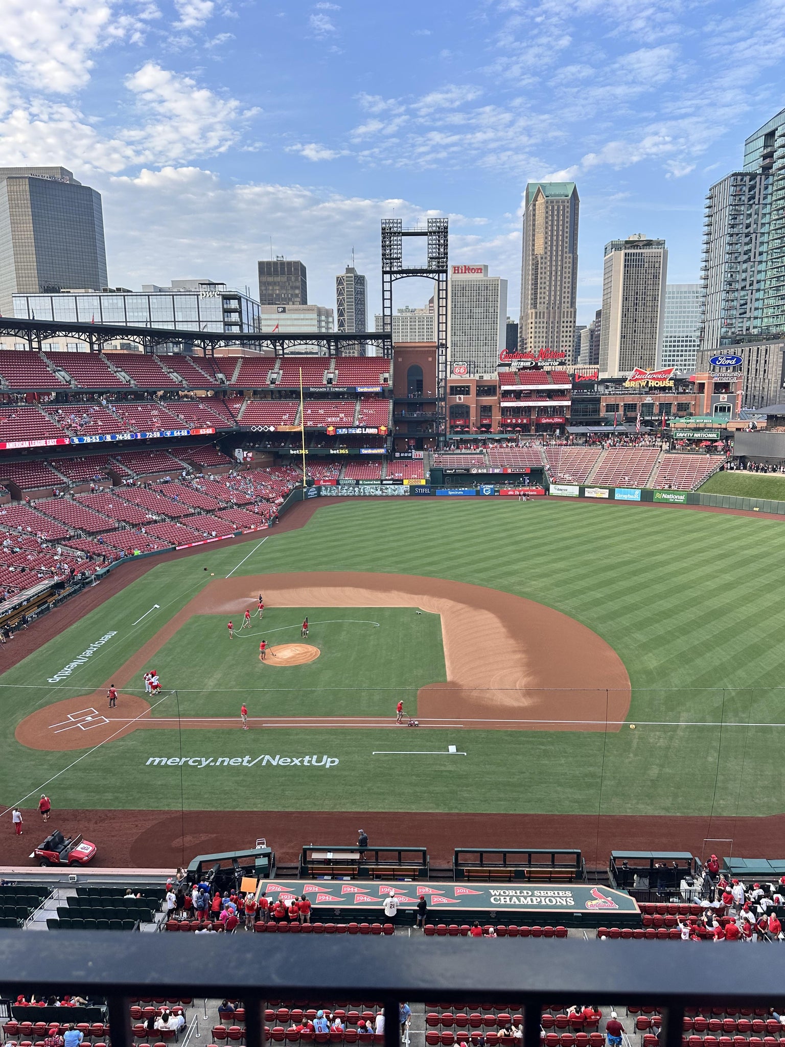 Real Fan View taken from Infield Pavilion 344 at Busch Stadium by Katie O