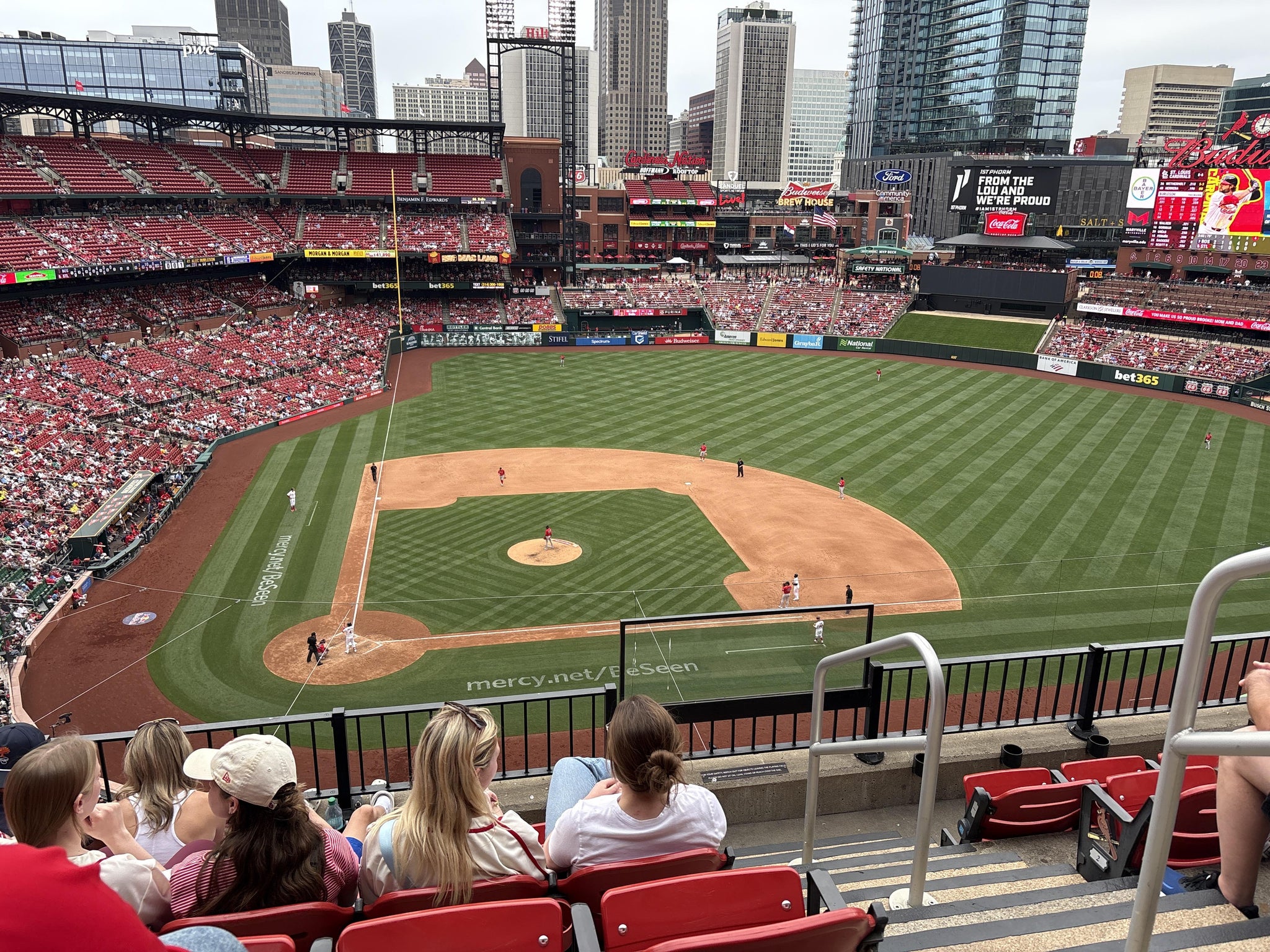 Real Fan View taken from Infield Pavilion 346 at Busch Stadium by Gabriele V