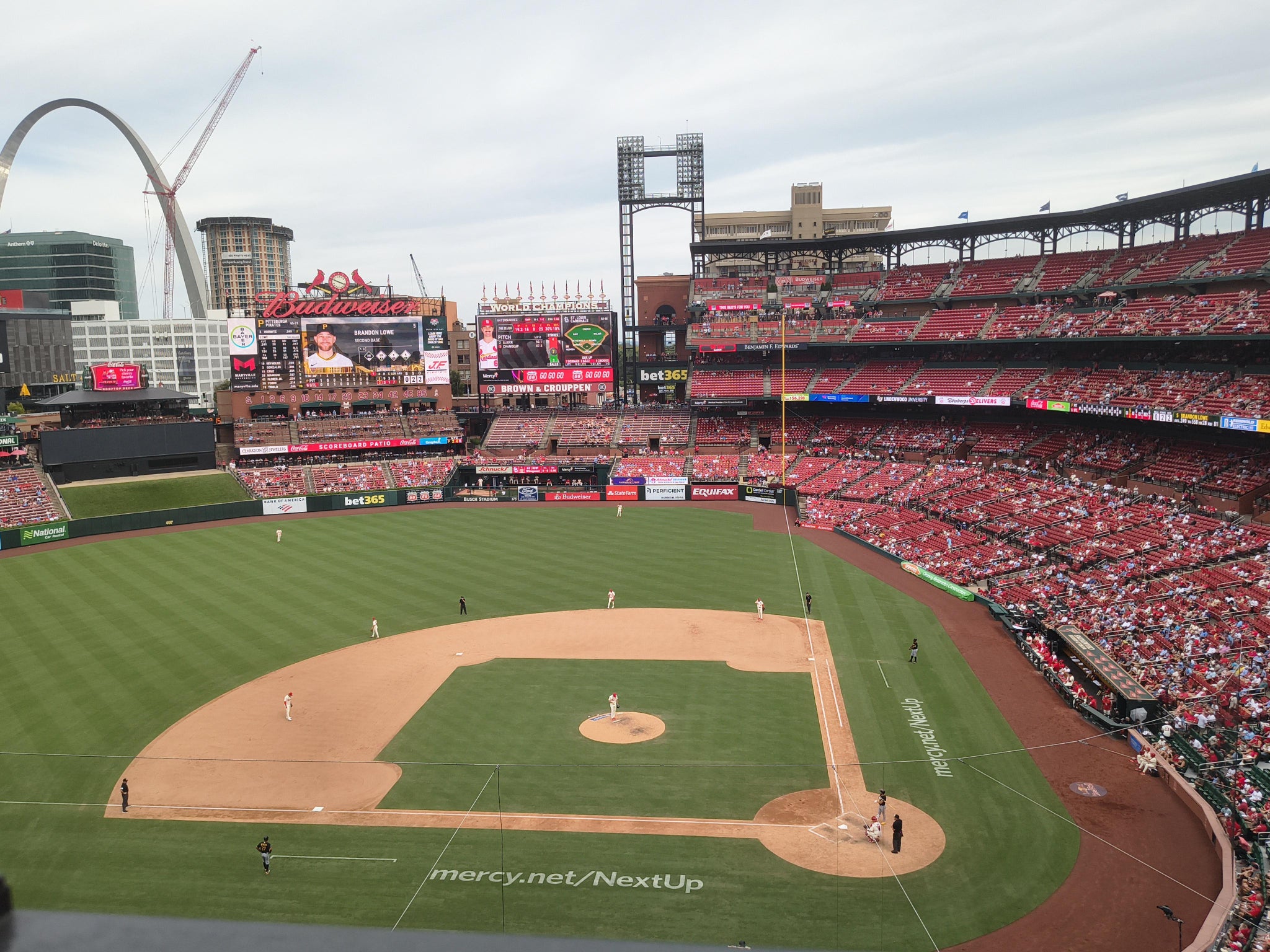 Real Fan View taken from Infield Pavilion 354 at Busch Stadium by Matt C