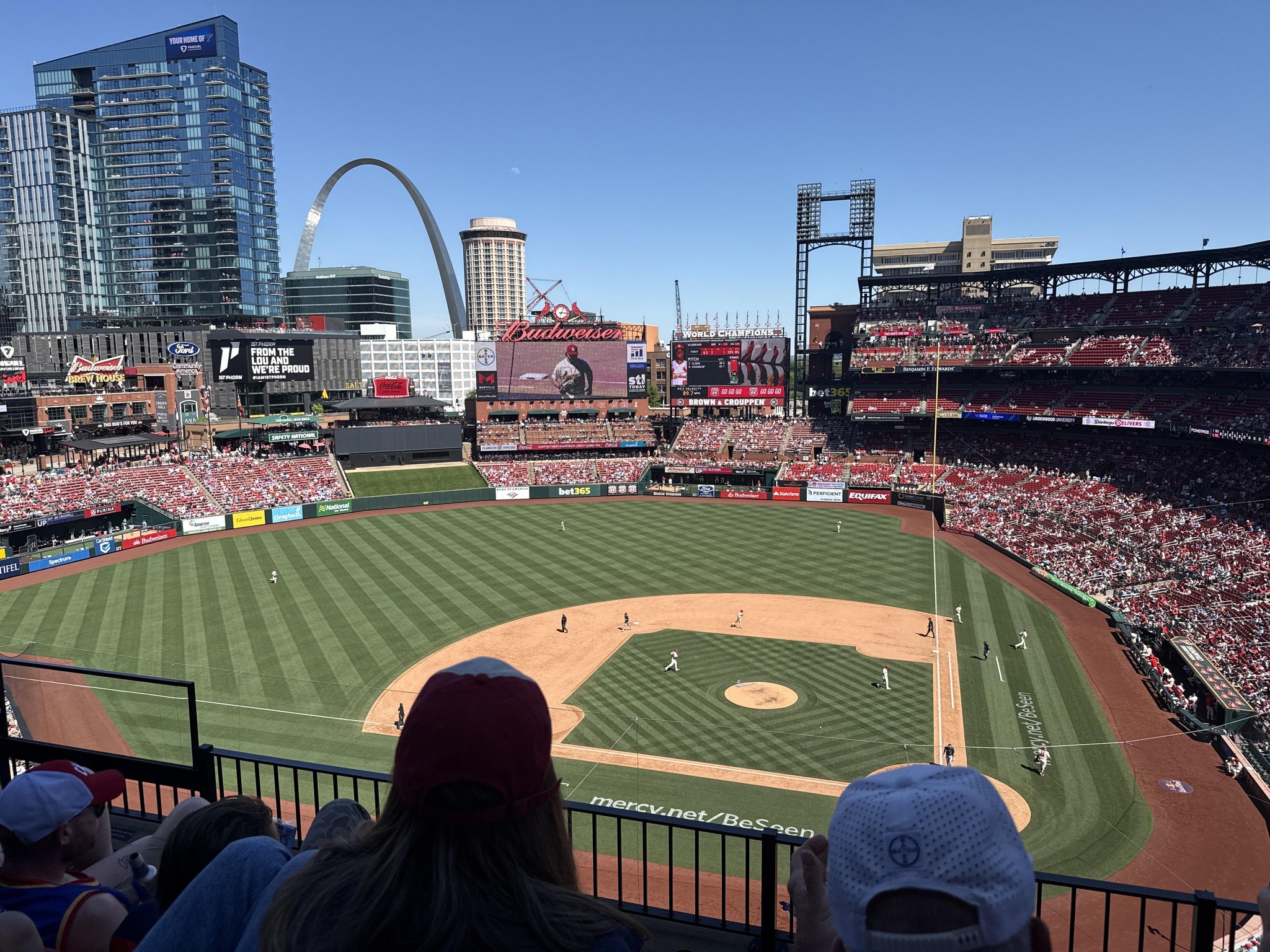 Real Fan View taken from Infield Pavilion 354 at Busch Stadium by Andrew B