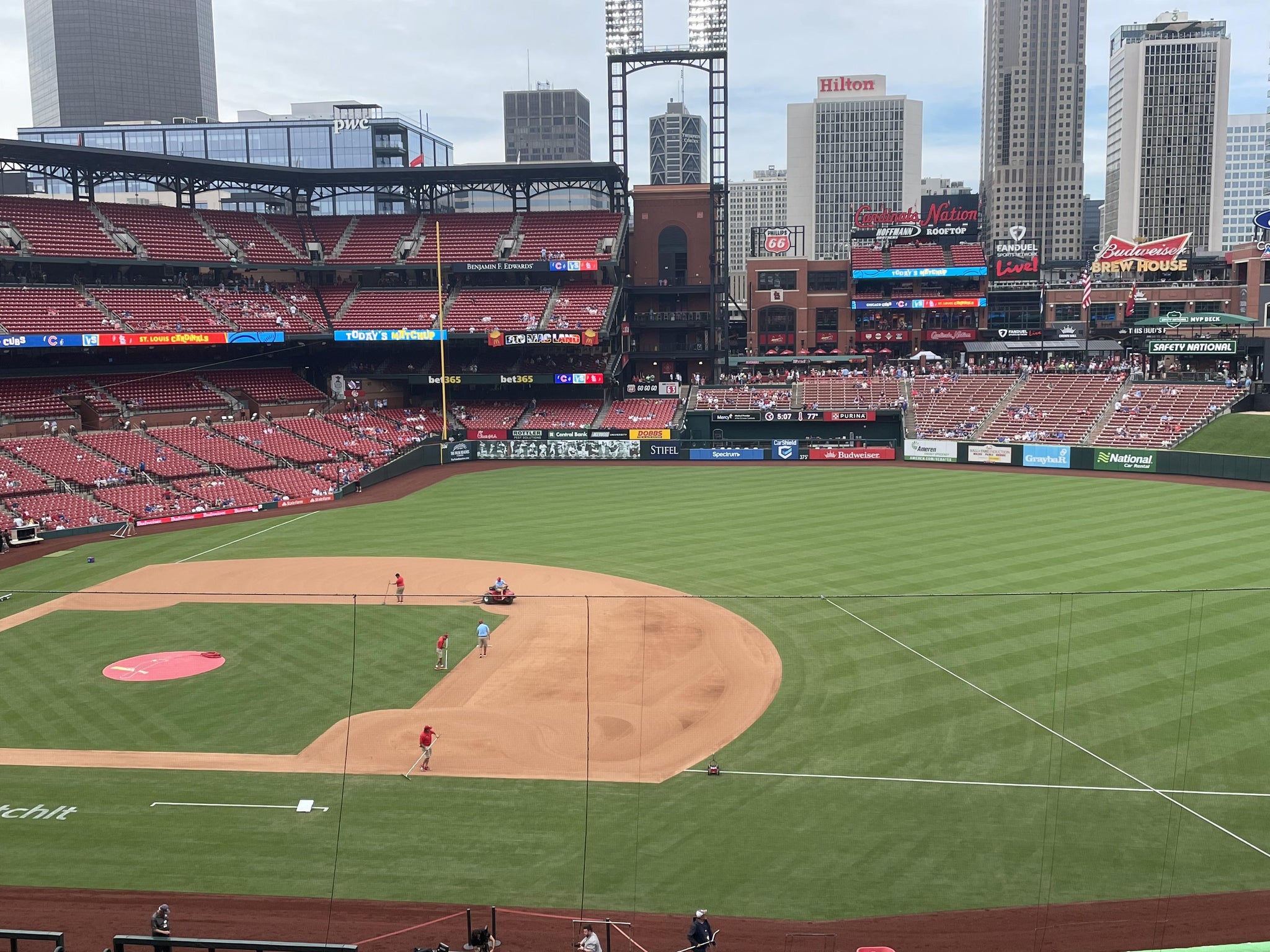 Real Fan View taken from Infield Redbird Club 241 at Busch Stadium by Jamie A