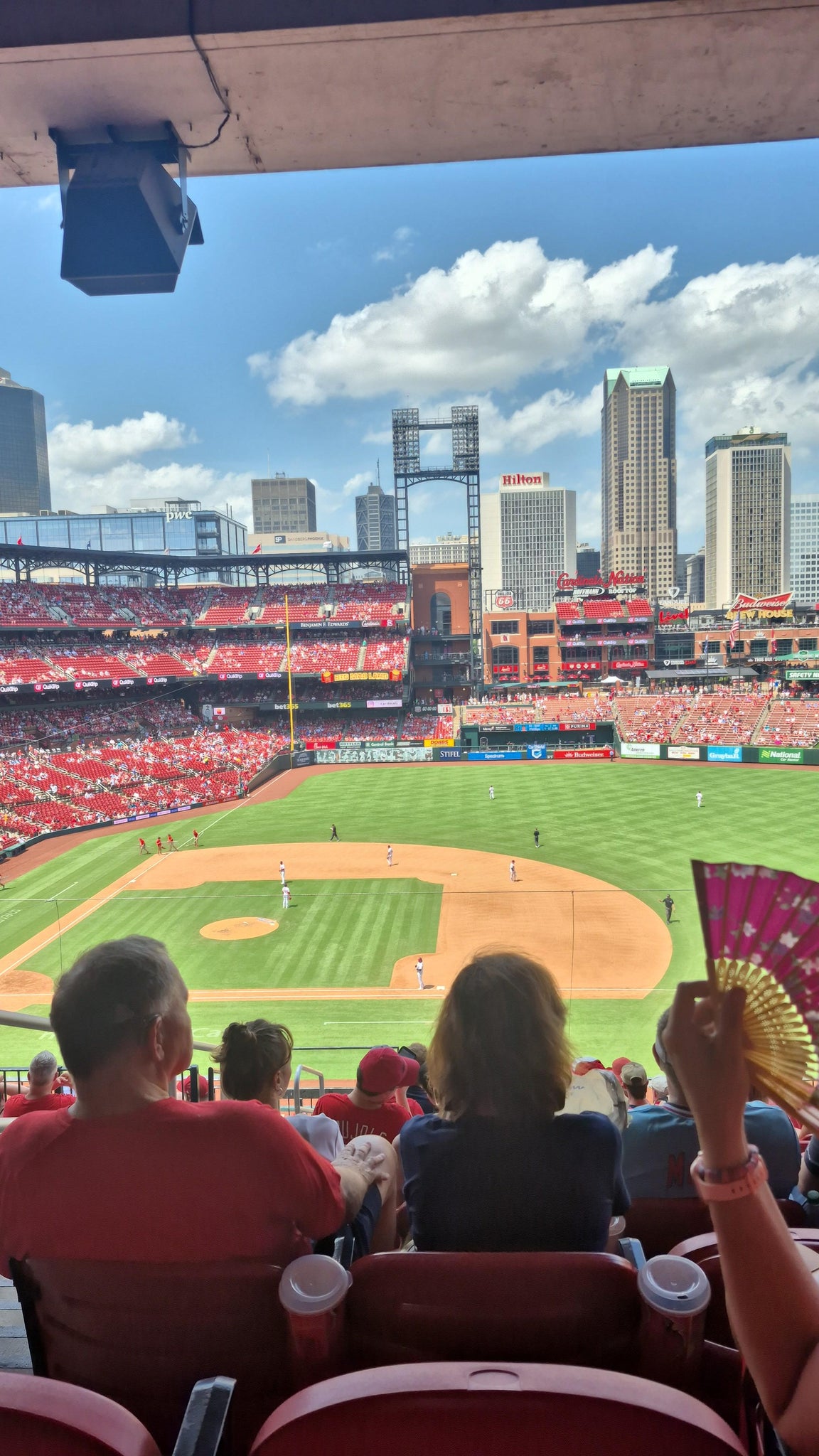 Real Fan View taken from Infield Redbird Club 242 at Busch Stadium by Maria D