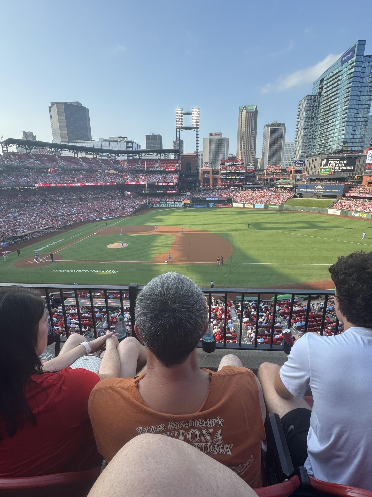 Real Fan View taken from Infield Redbird Club 242 at Busch Stadium by Tammie M