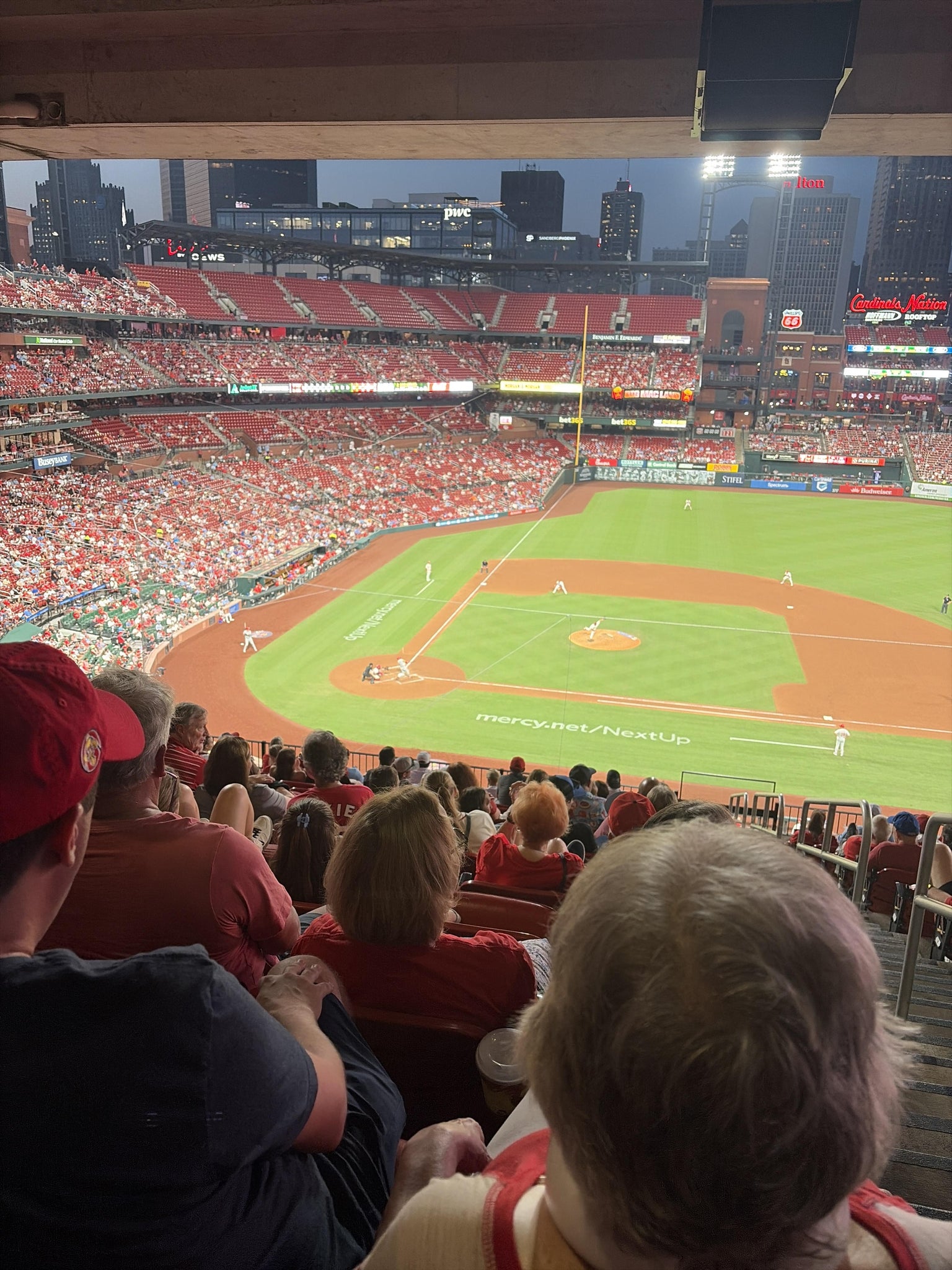 Real Fan View taken from Infield Redbird Club 245 at Busch Stadium by Anonymous User