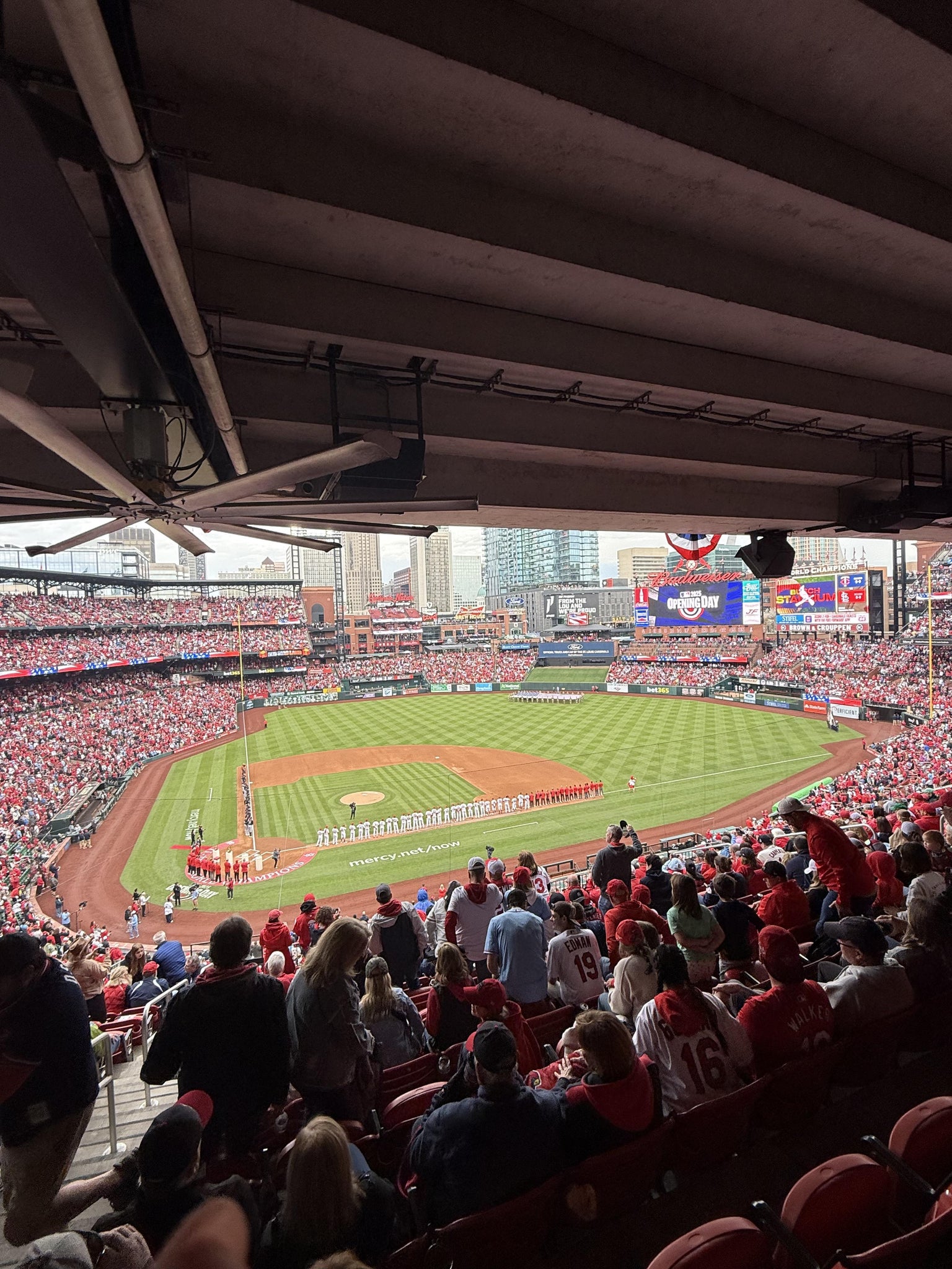 Real Fan View taken from Infield Redbird Club 246 at Busch Stadium by Chris K