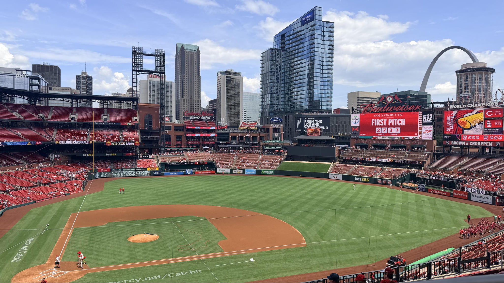 Real Fan View taken from Infield Redbird Club 246 at Busch Stadium by M W
