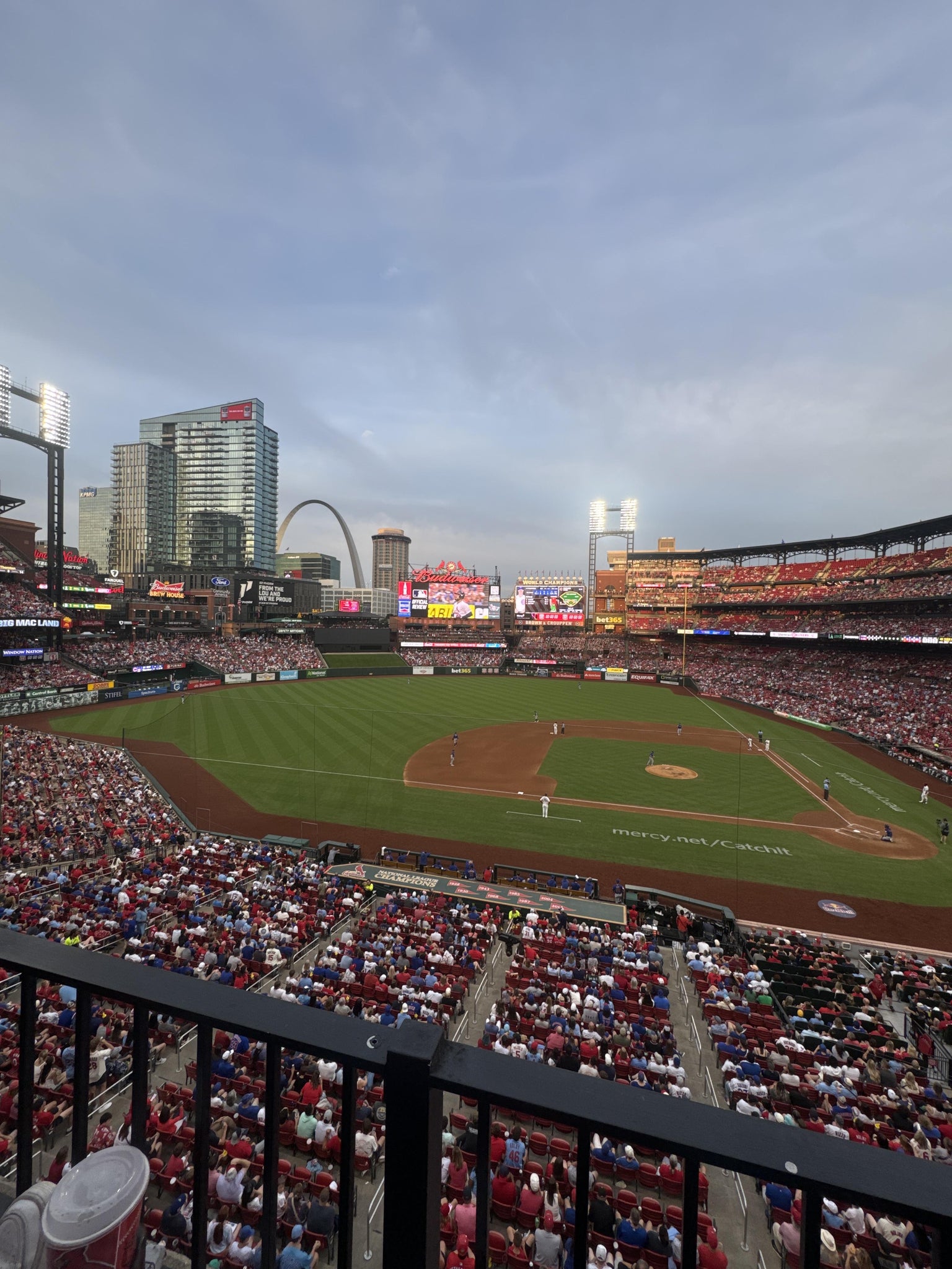 Real Fan View taken from Infield Redbird Club 256 at Busch Stadium by Anthony D