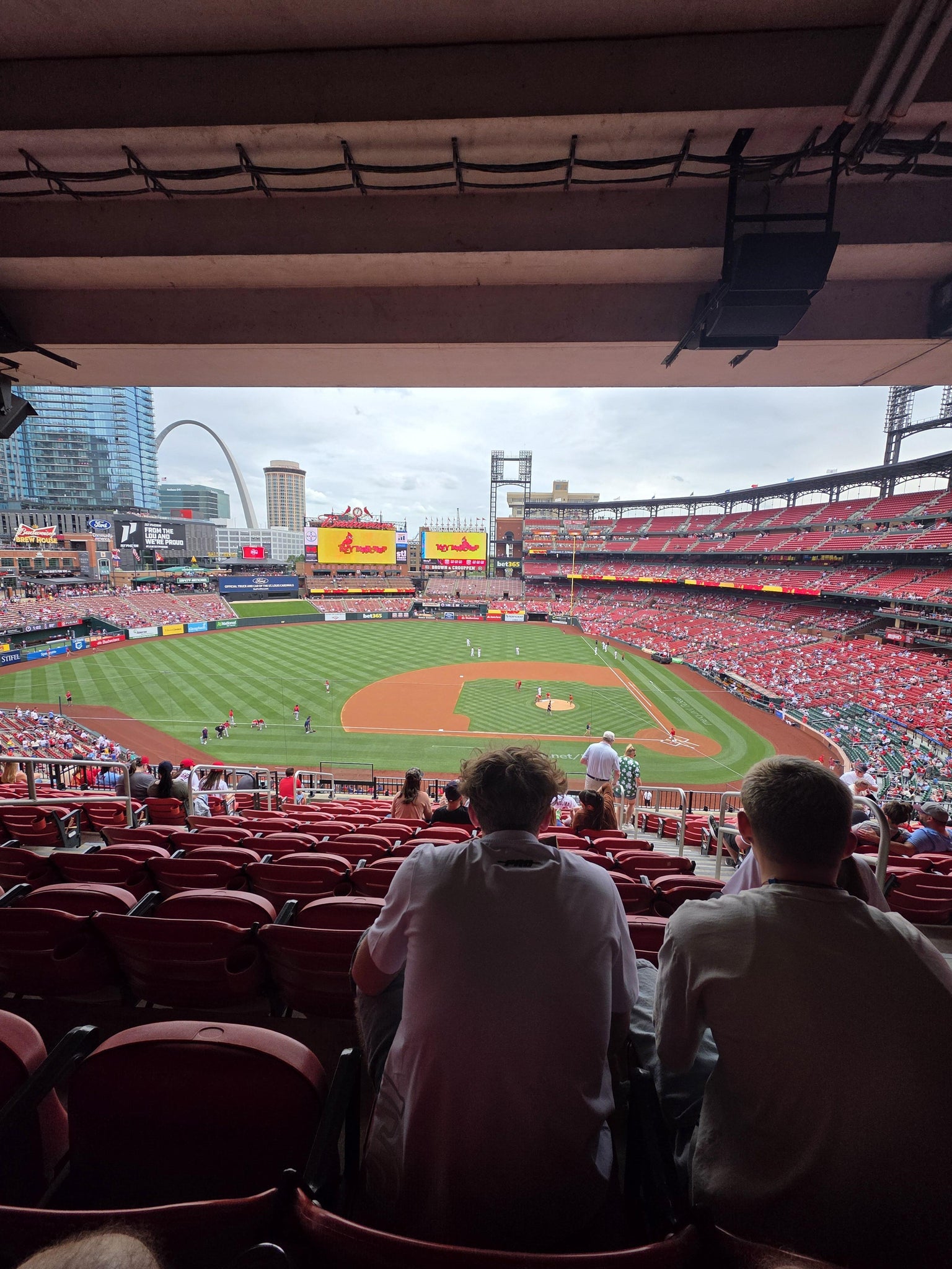 Real Fan View taken from Infield Redbird Club 256 at Busch Stadium by Bryan D